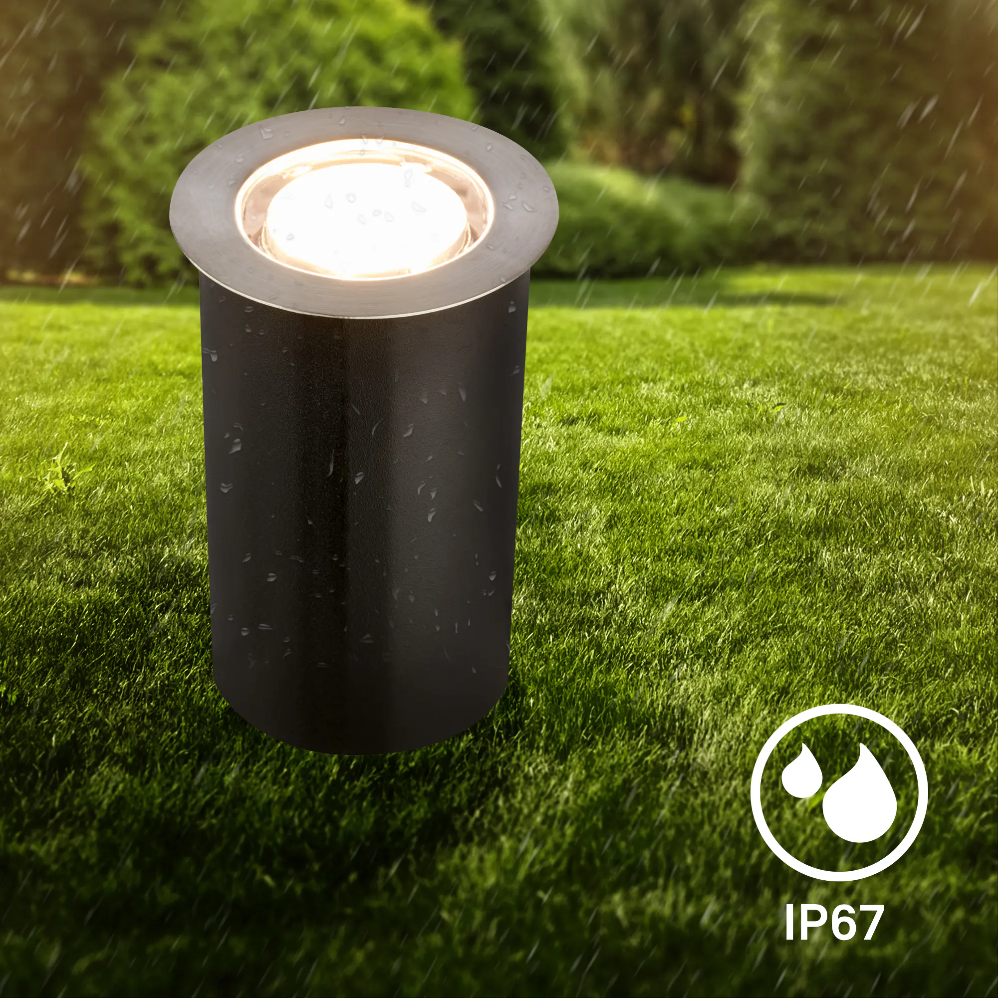 Briloner LED Außen-Bodenstrahler Connect to Shine 3er Starterset 10W warmweiß