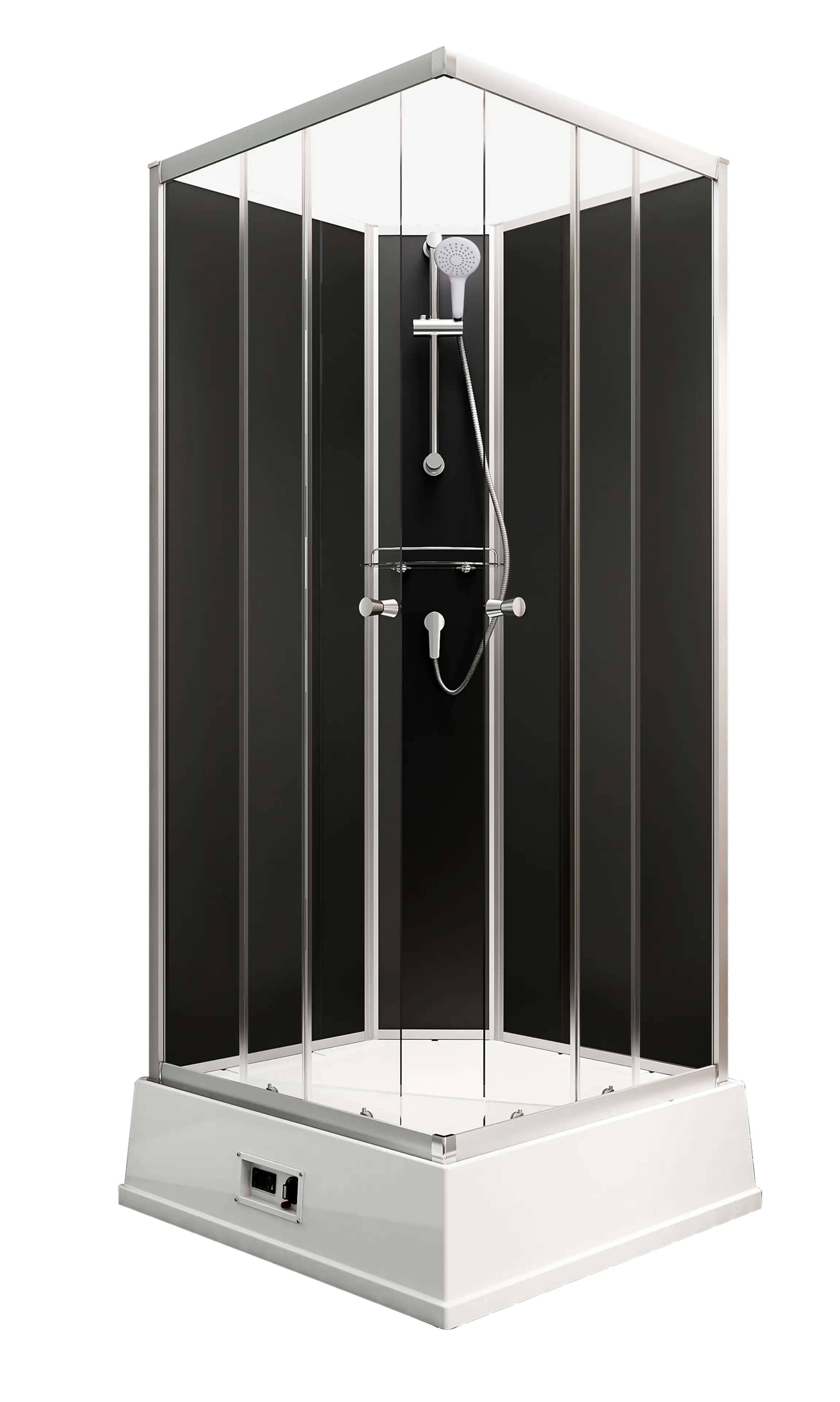 Schulte Komplettdusche Korfu II 94 x 110 x 215 cm mit Boiler, Pumpe
