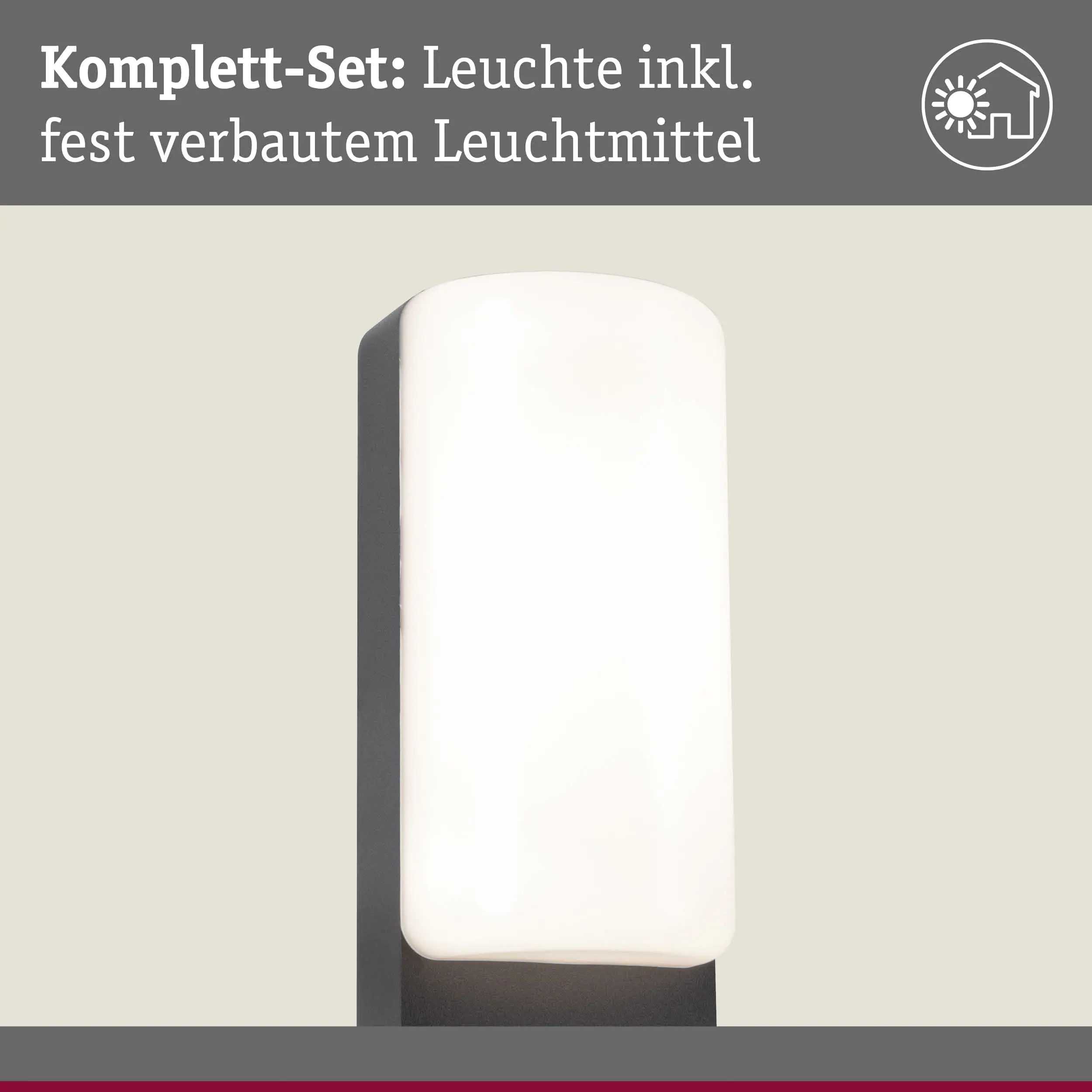 Paulmann LED Außen-Wandleuchte Bonnie anthrazit 26,3 x 9,3 cm 