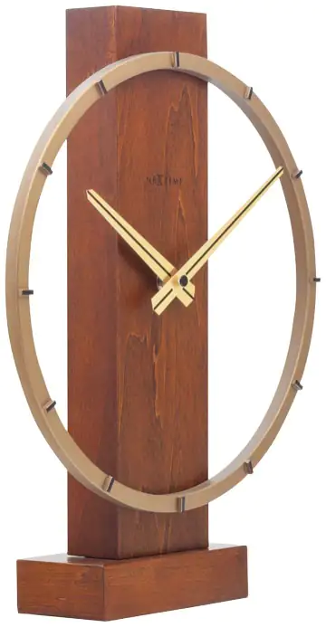 Nextime Tisch- Wanduhr Carl Small 34 x 27 cm braun