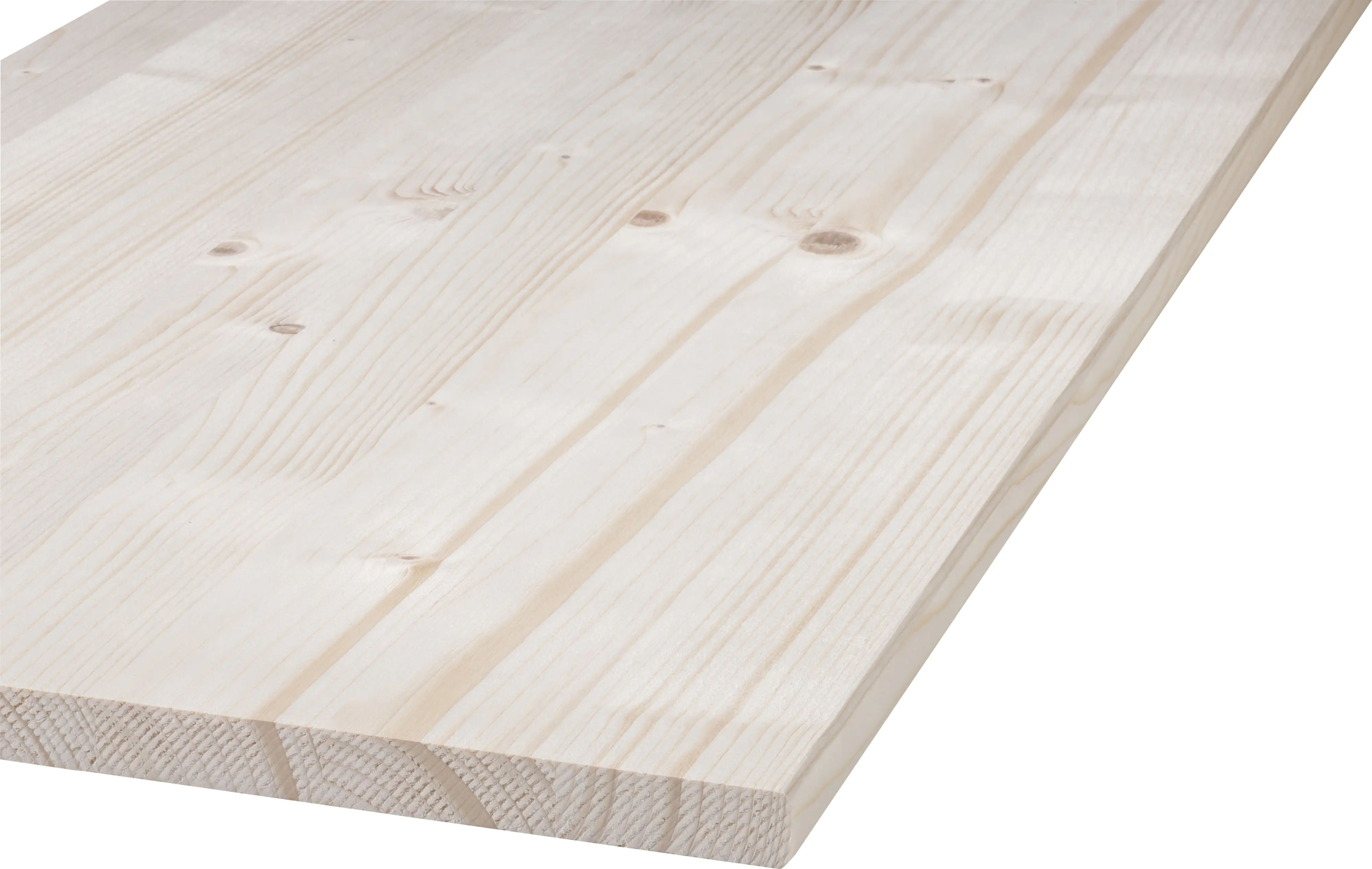 Leimholzplatte Nadelholz geschliffen Kanten gefast 120 x 30 cm 18 mm