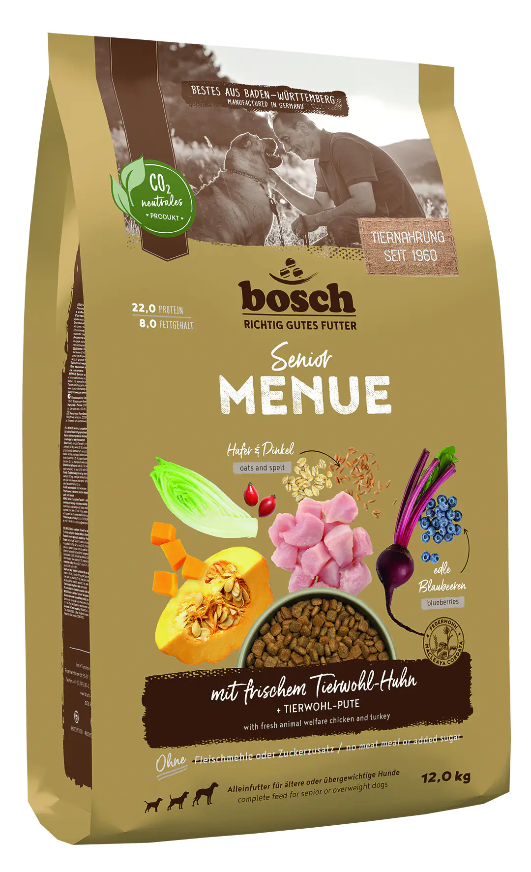 Bosch Hundetrockenfutter Senior Menue 12 kg Huhn    