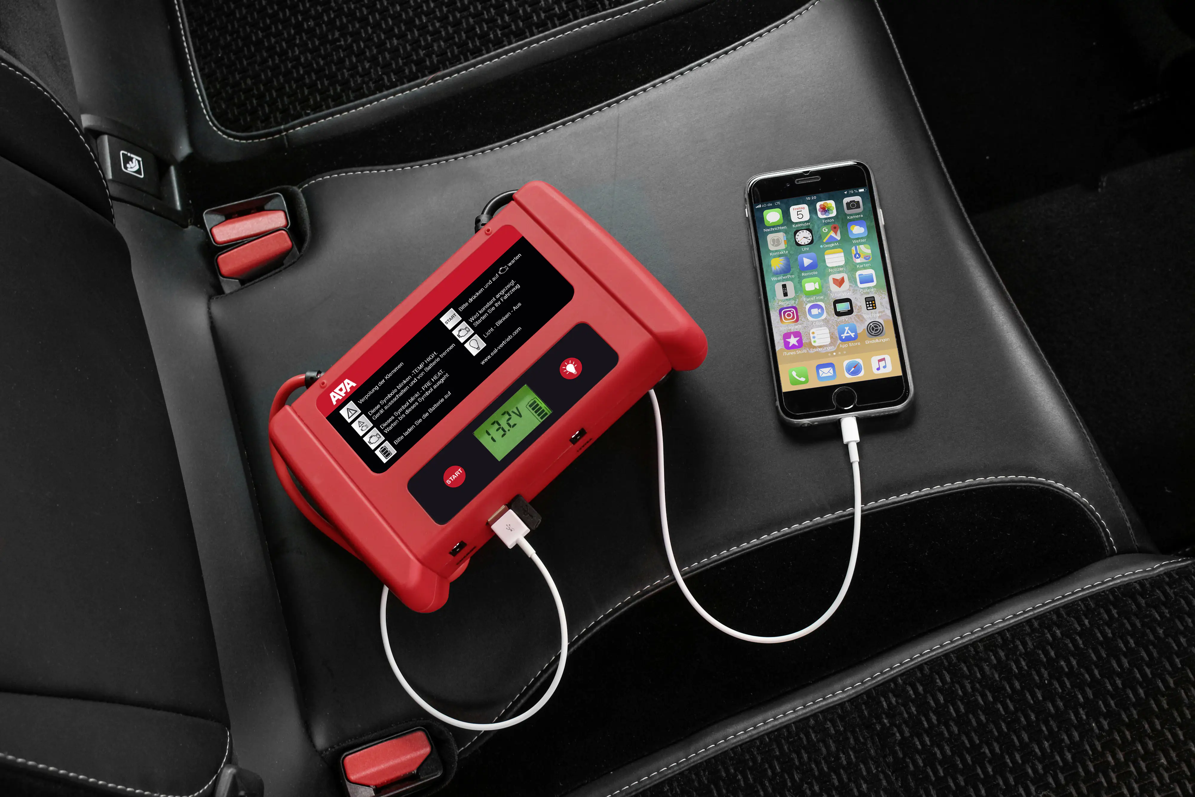APA Lithium Powerbank 300/600A 12V mit Starthilfe