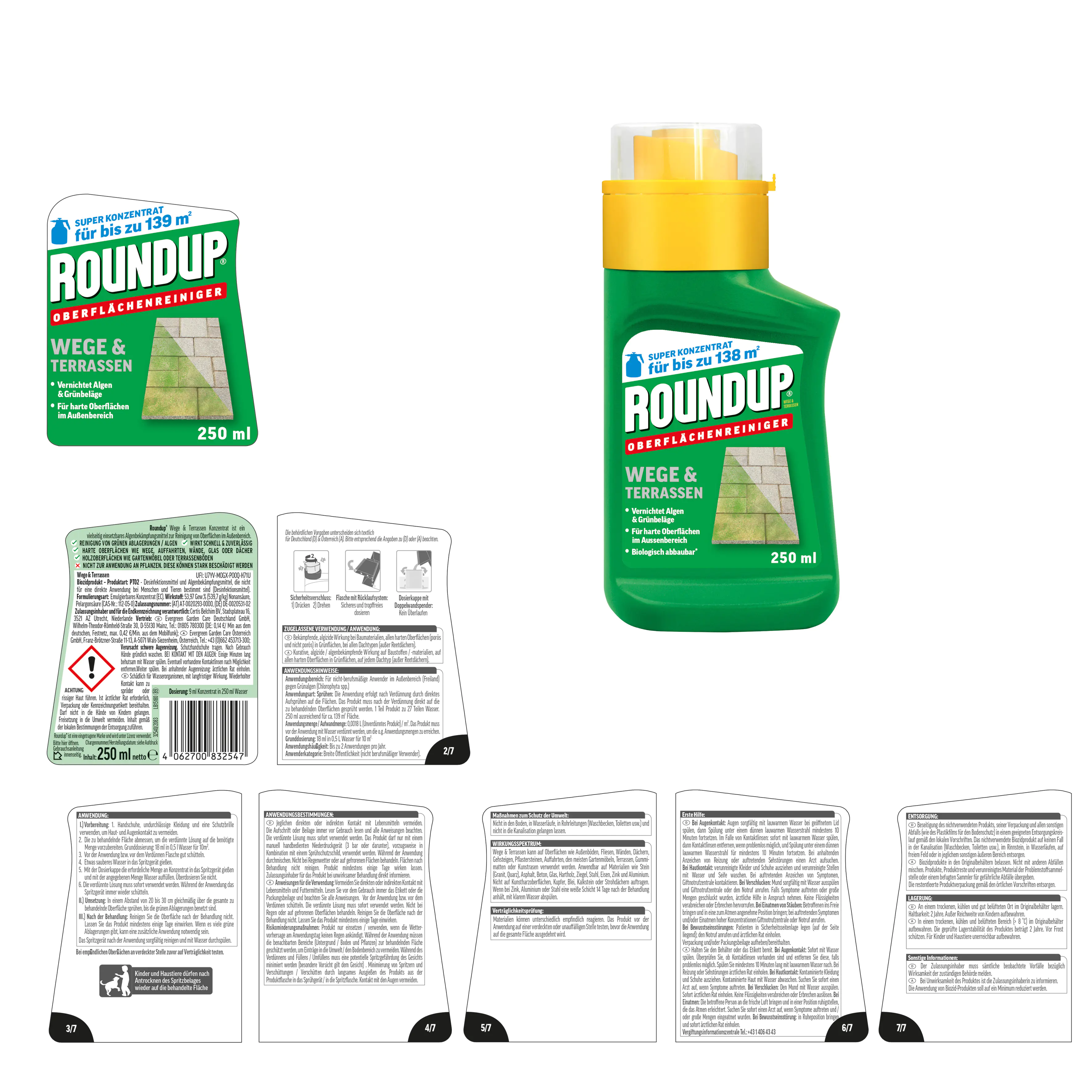 Roundup Wege & Terrassen Konzentrat 250 ml