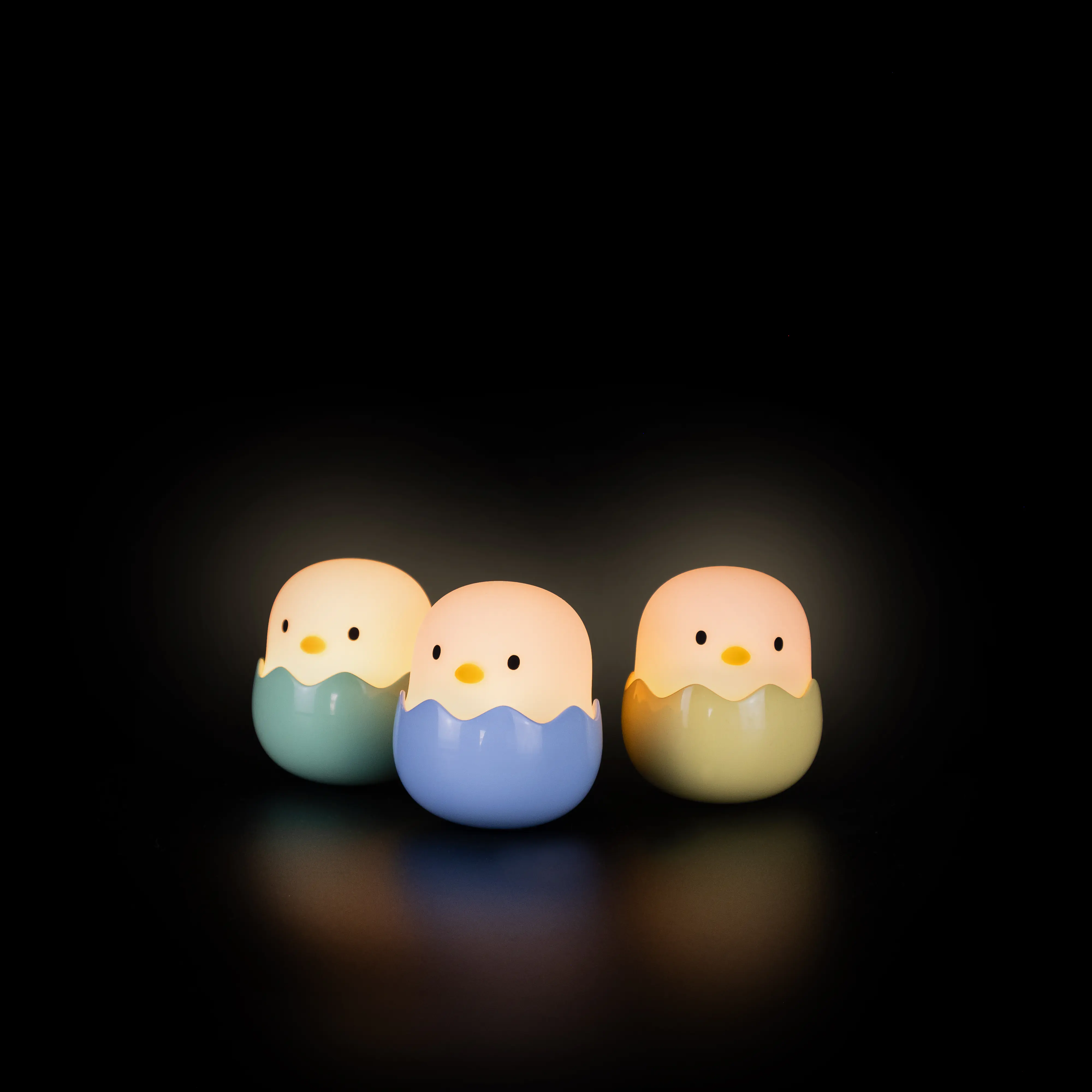 MegaLight LED Baby Eggy Nachtlicht mit Akku 3er- Set