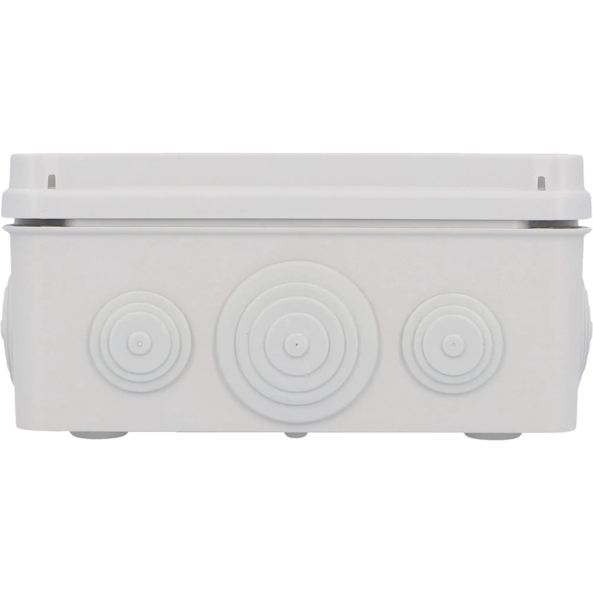 Aufputz- Abzweigdose IP65, mit Schraubdeckel, 175 x 130 x 84 mm, grau