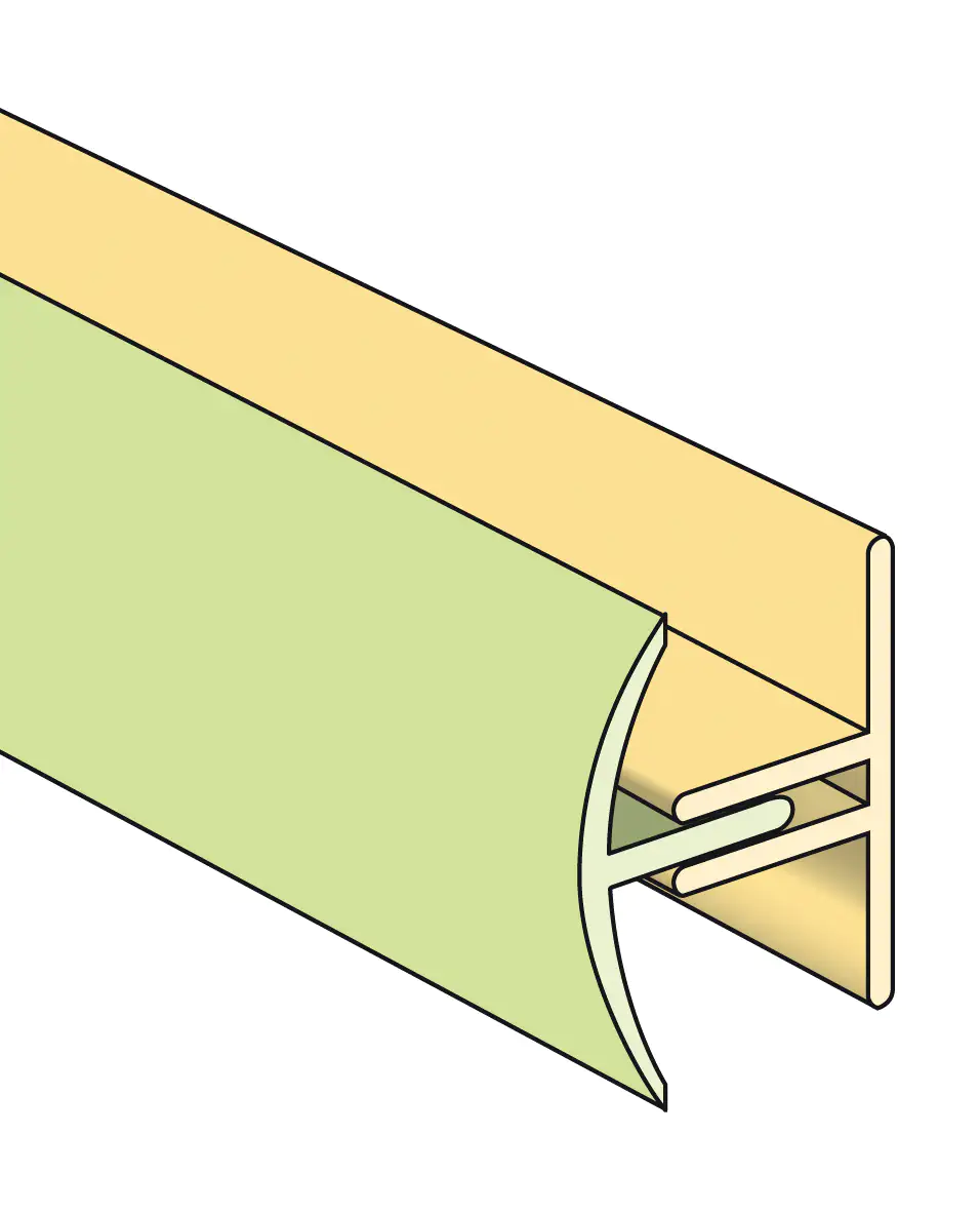 Kunststoff Verbindungsprofil weiß, 260 cm