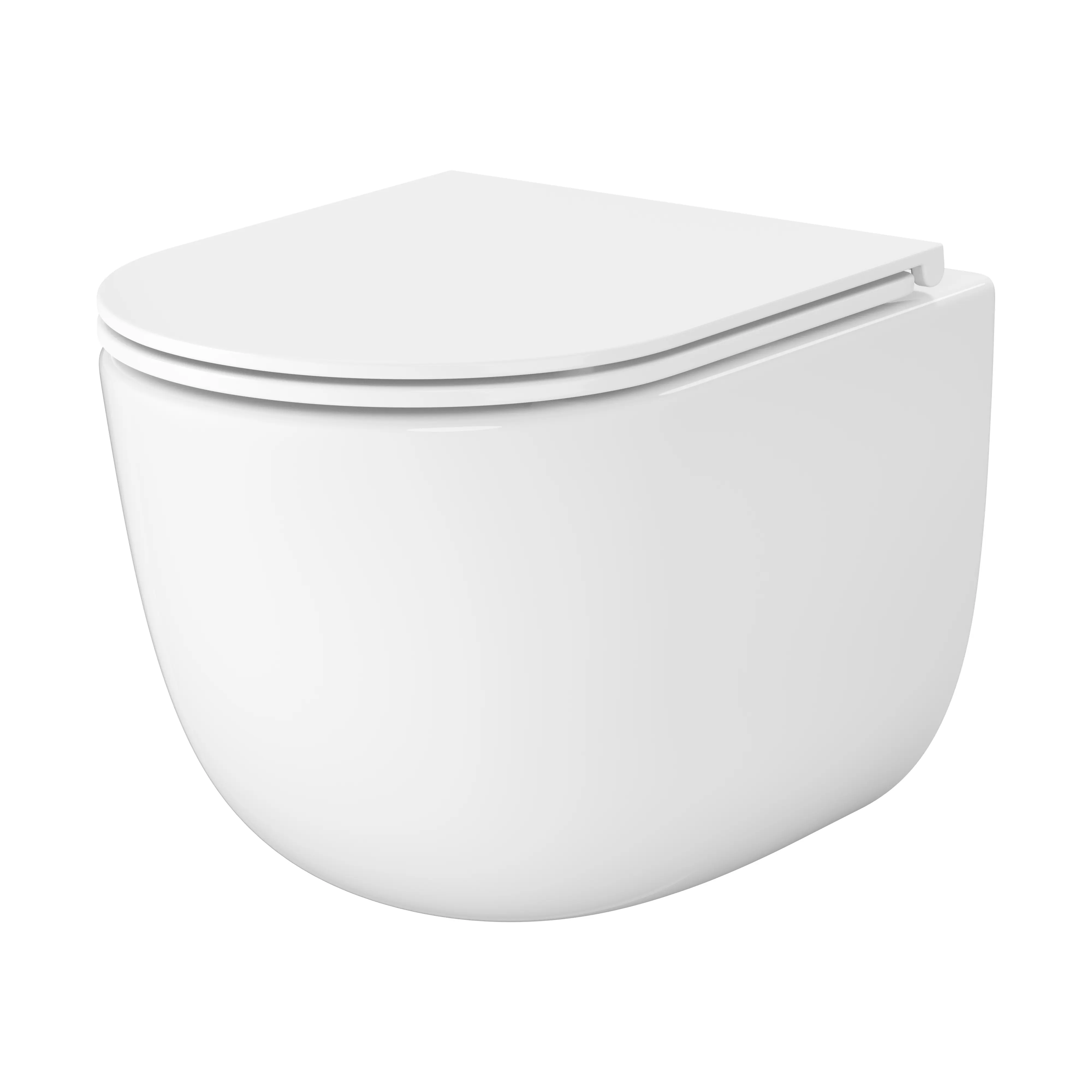 Primaster Wand WC spülrandlos Callia Tiefspüler weiß inkl. WC-Sitz