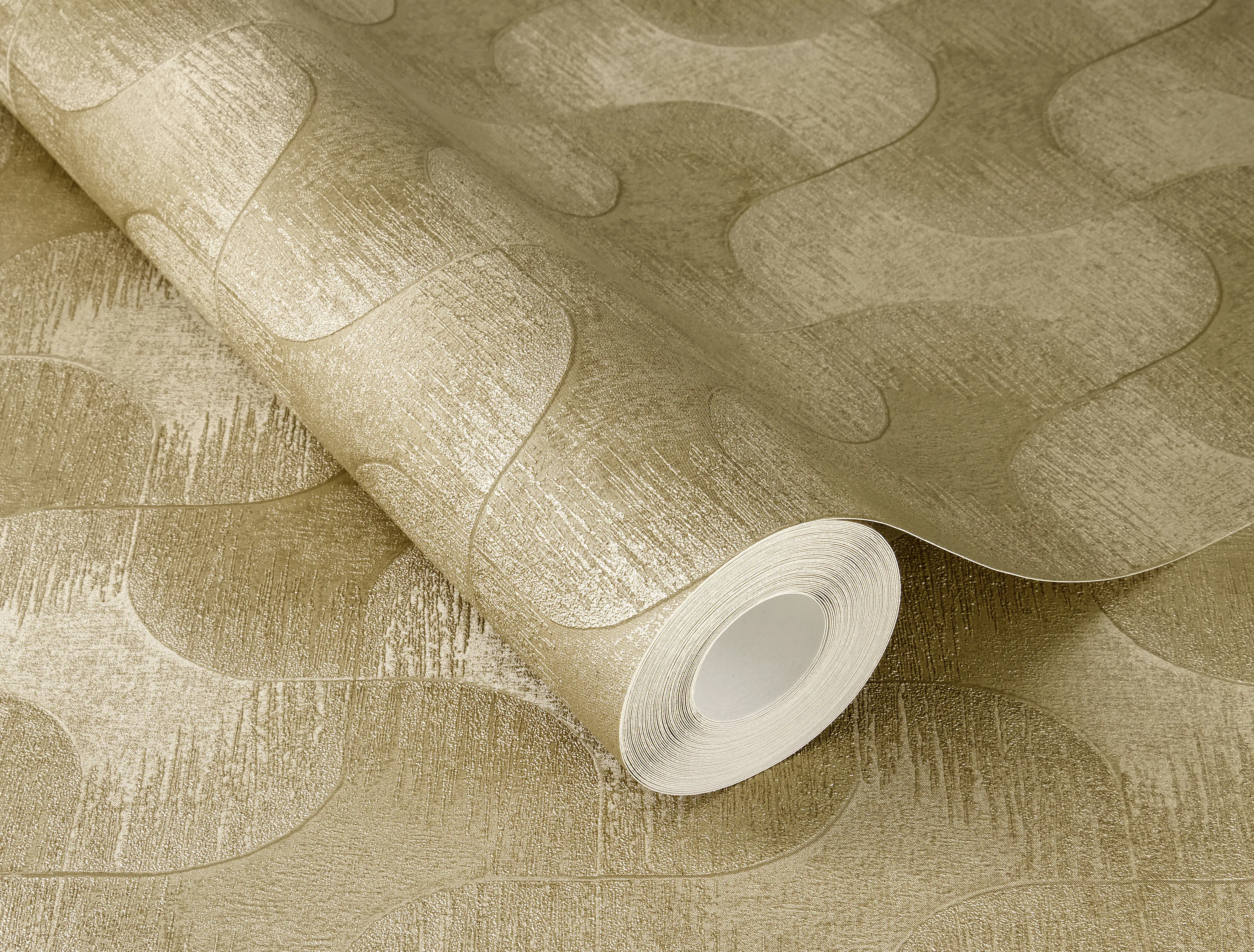 Rasch Vliestapete Muster Grafik Sky Lounge gold 10,05 x 0,53 m