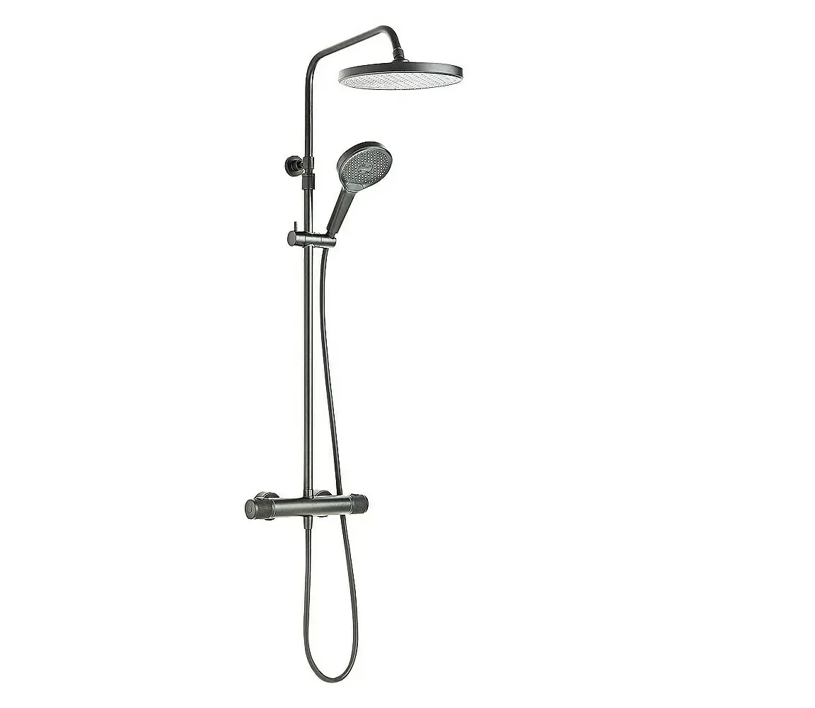 Schöner Wohnen Duschsystem mit Thermostat Glaia Wassersparend industrial