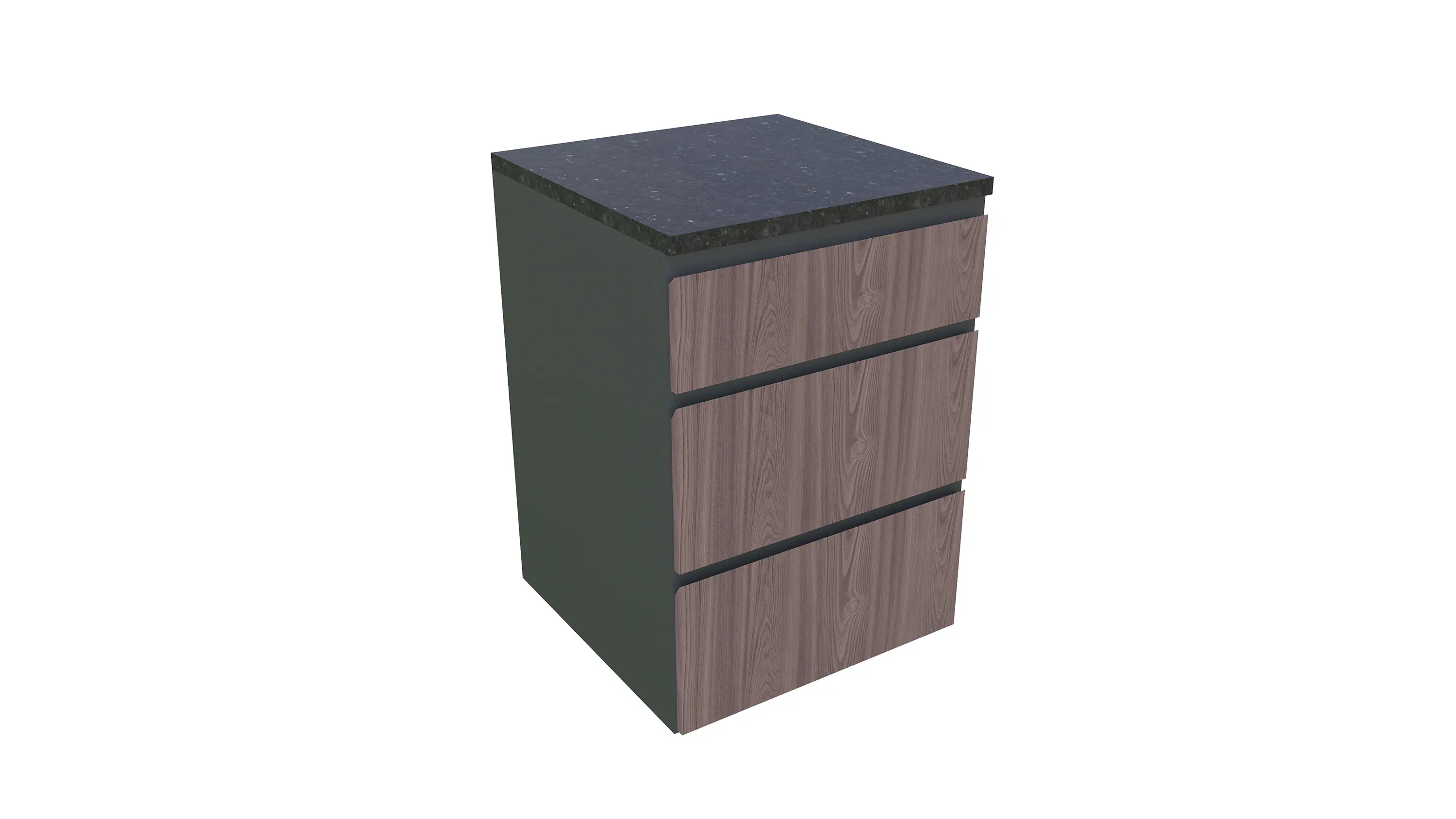 Bellano Living Element für Outdoorküchen inkl. 3 Schubladen walnuss granit