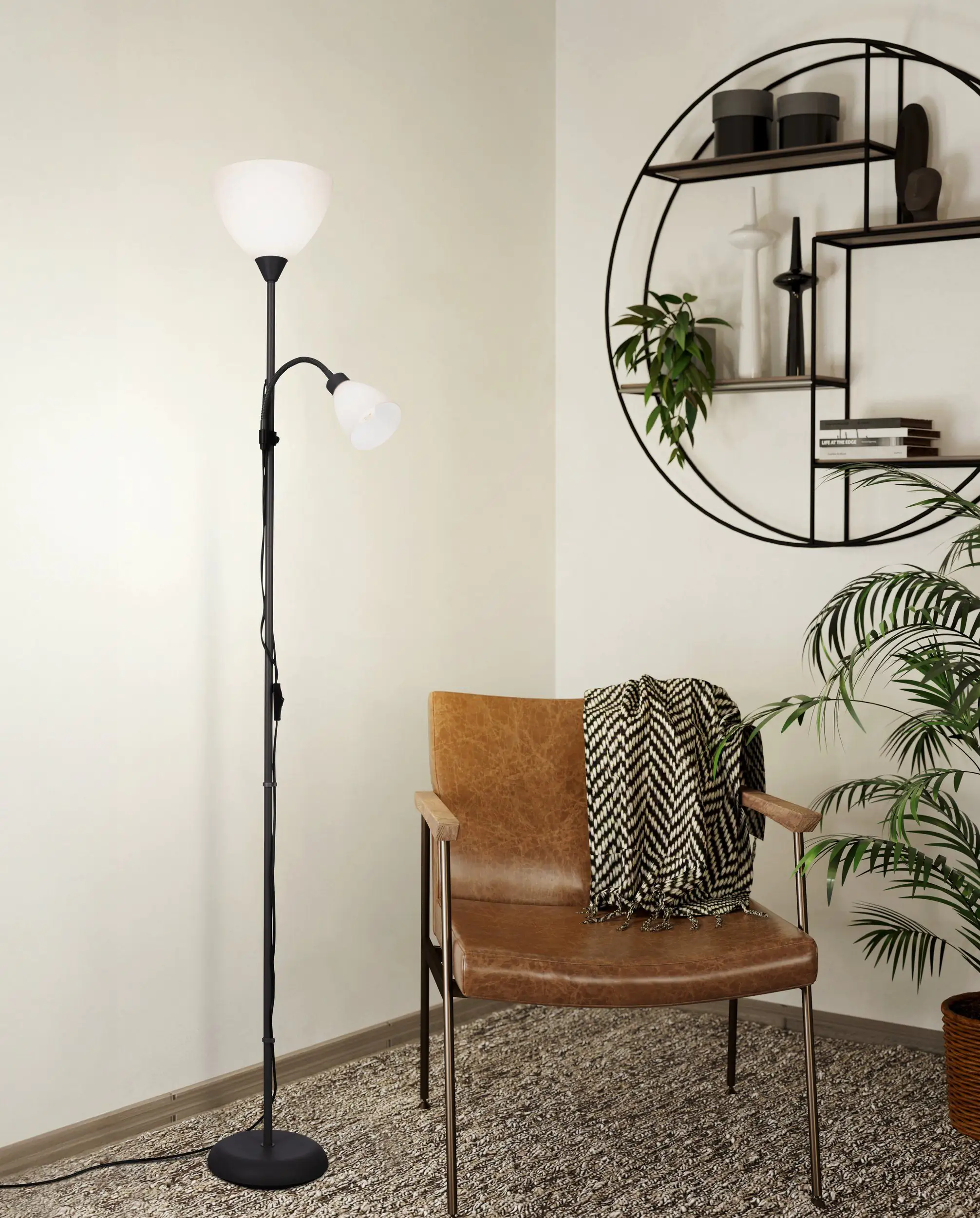 Eglo Stehlampe Montanini-E 176 cm schwarz/weiß
