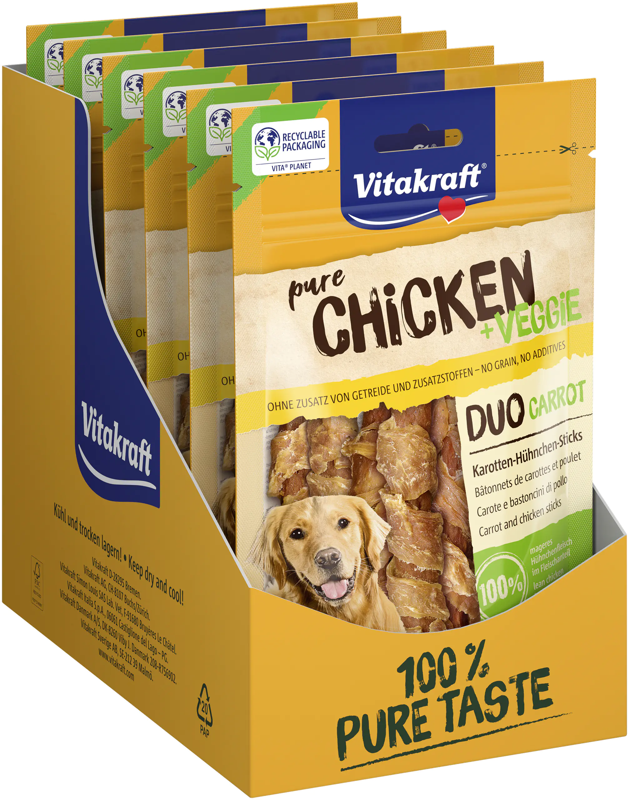 Vitakraft CHICKEN Veggie Karotte-Hühnchenstick 80 g
