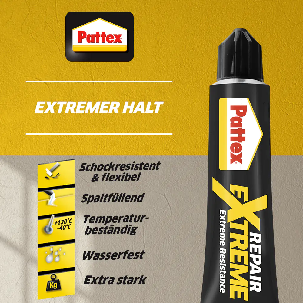 Pattex Repair Extreme Alleskleber-Gel 8 g Tube, kristallklar