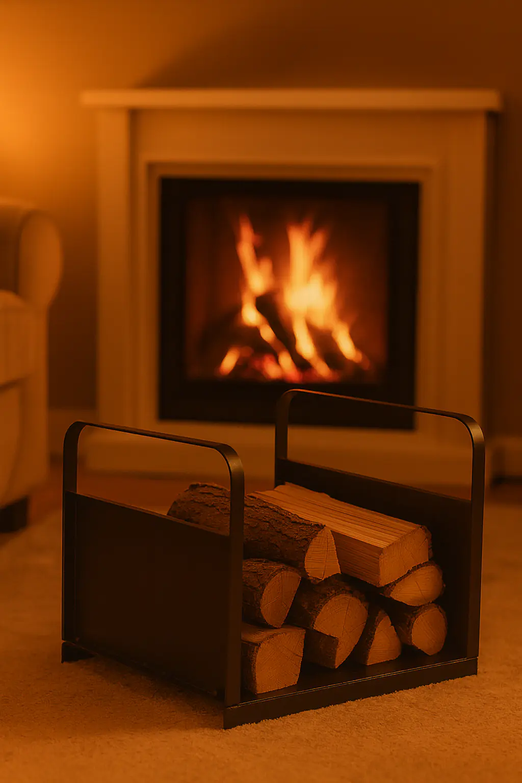 FireFix Holztrage aus Stahlblech 3008 schwarz