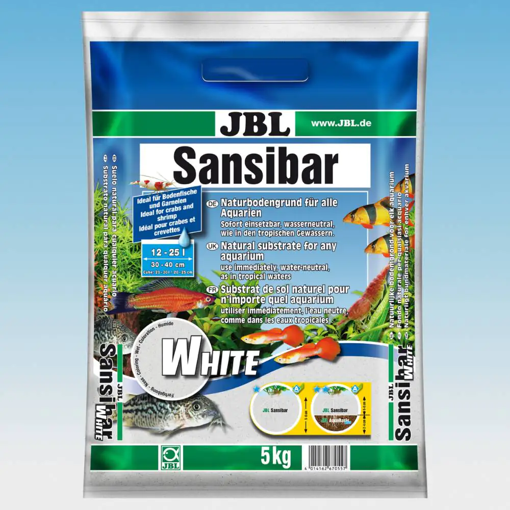 JBL Sansibar Weißer Bodengrund für Aquarien Inhalt: 5 kg