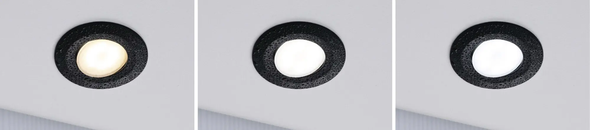 Paulmann HomeSpa 3er Set LED Einbauleuchte Calla schwarz 9 cm schwenkbar