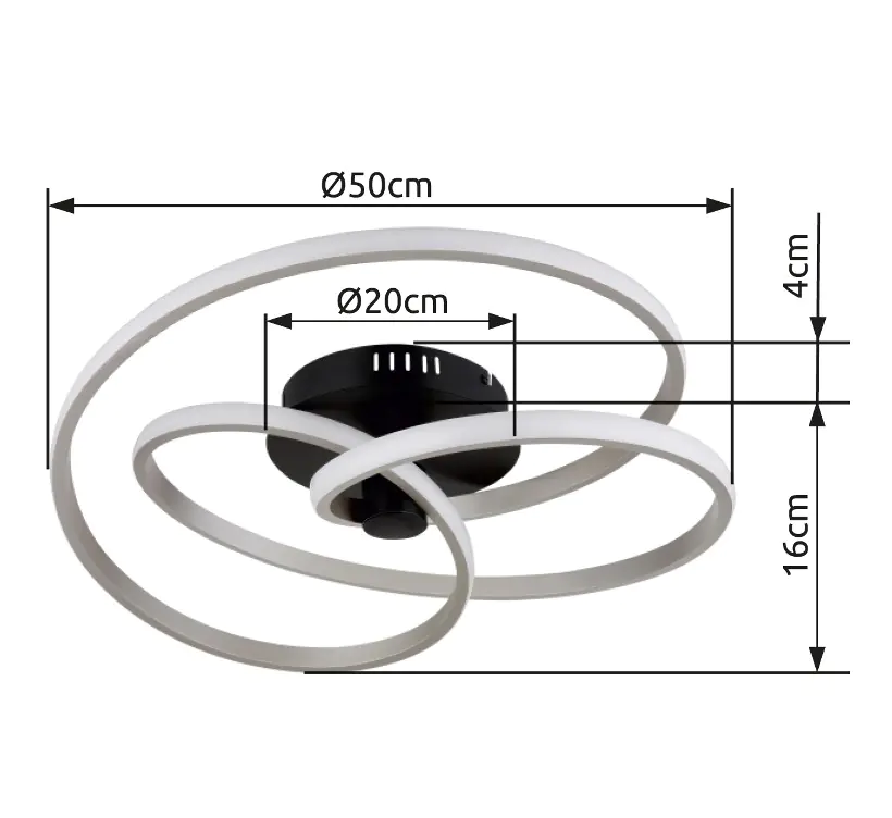 Globo LED Deckenleuchte Glyxar nickel