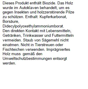Kantholzpfosten 300 cm, 90 x 90 mm, kesseldruckimprägniert