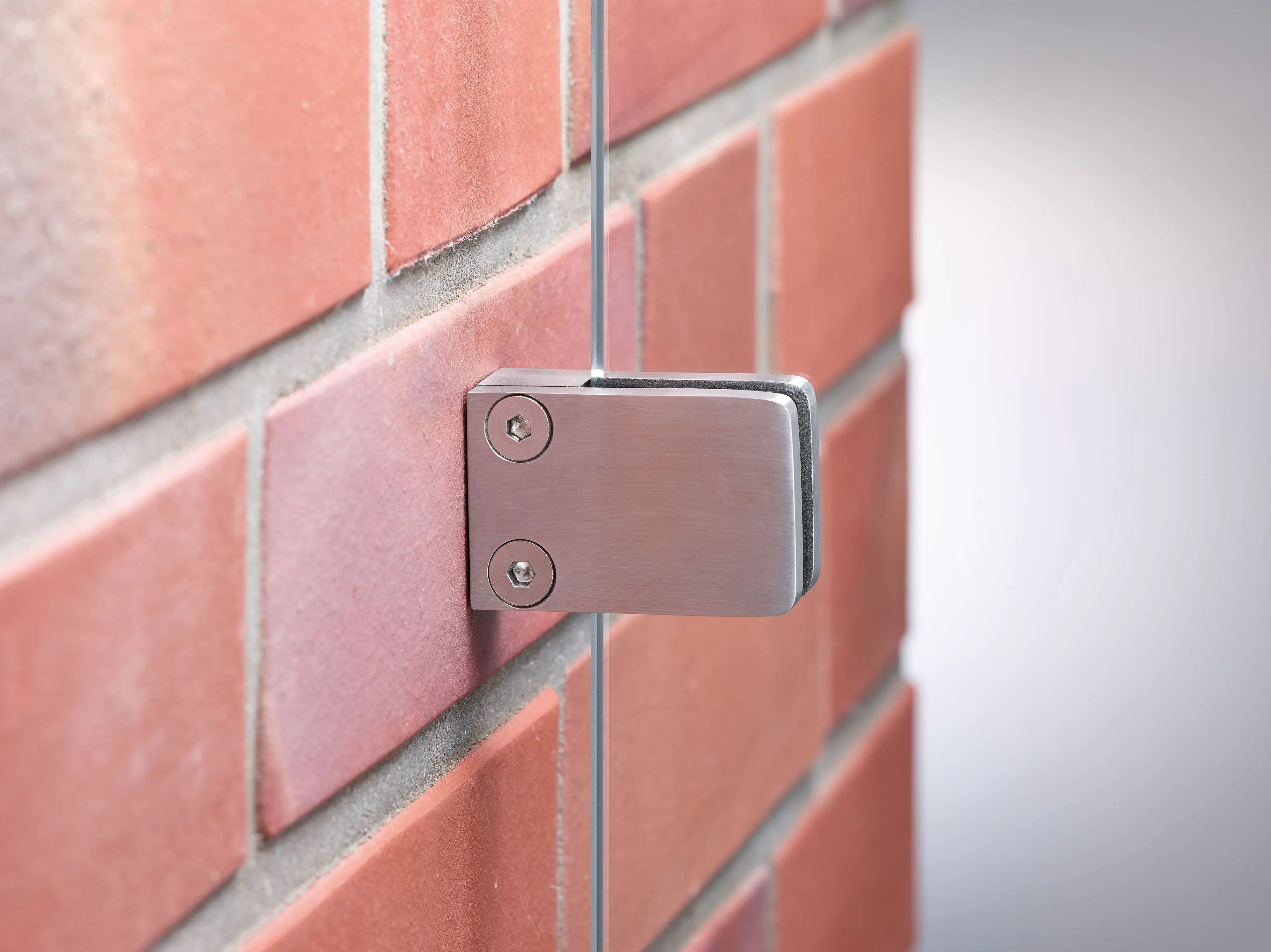 Ambiente Klemmbacken-Set für Glas Schiebetür Outdoor Wandmontage rechts 3 Stück
