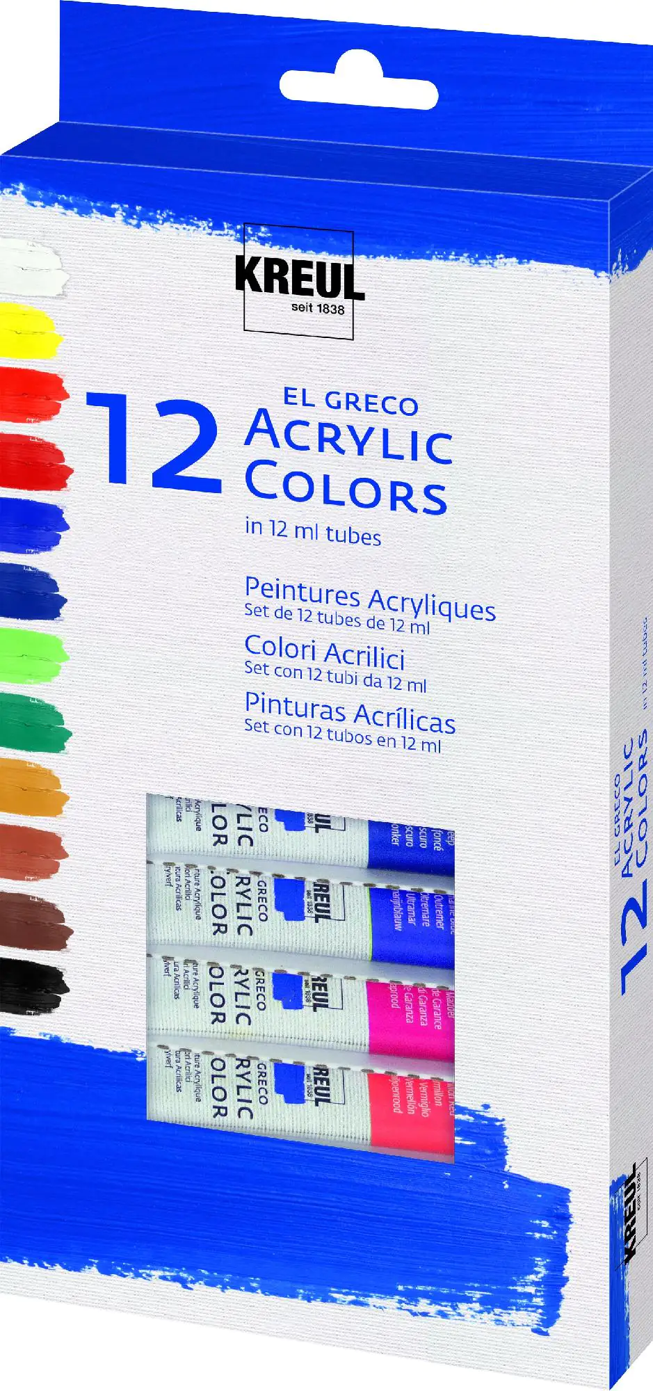 Kreul el Greco Acrylic Tuben Set 12 x 12 ml 