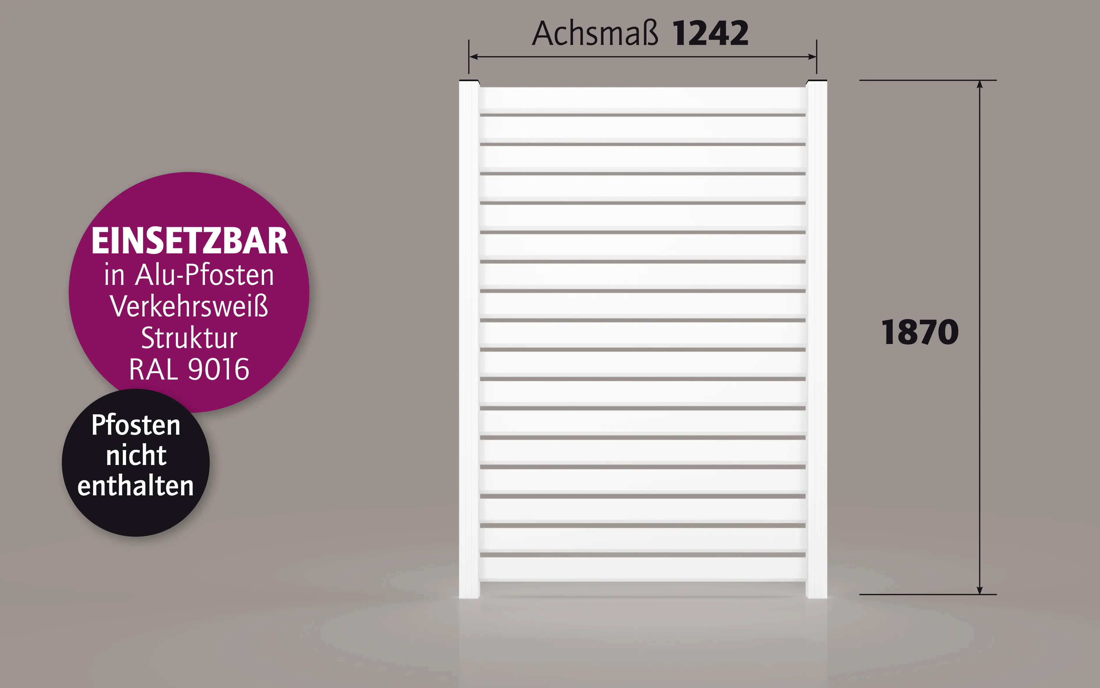 Ambiente Alu-Zaun Rhombus 90 MIDI B x H: 120 cm x 180 cm 22 mm stark