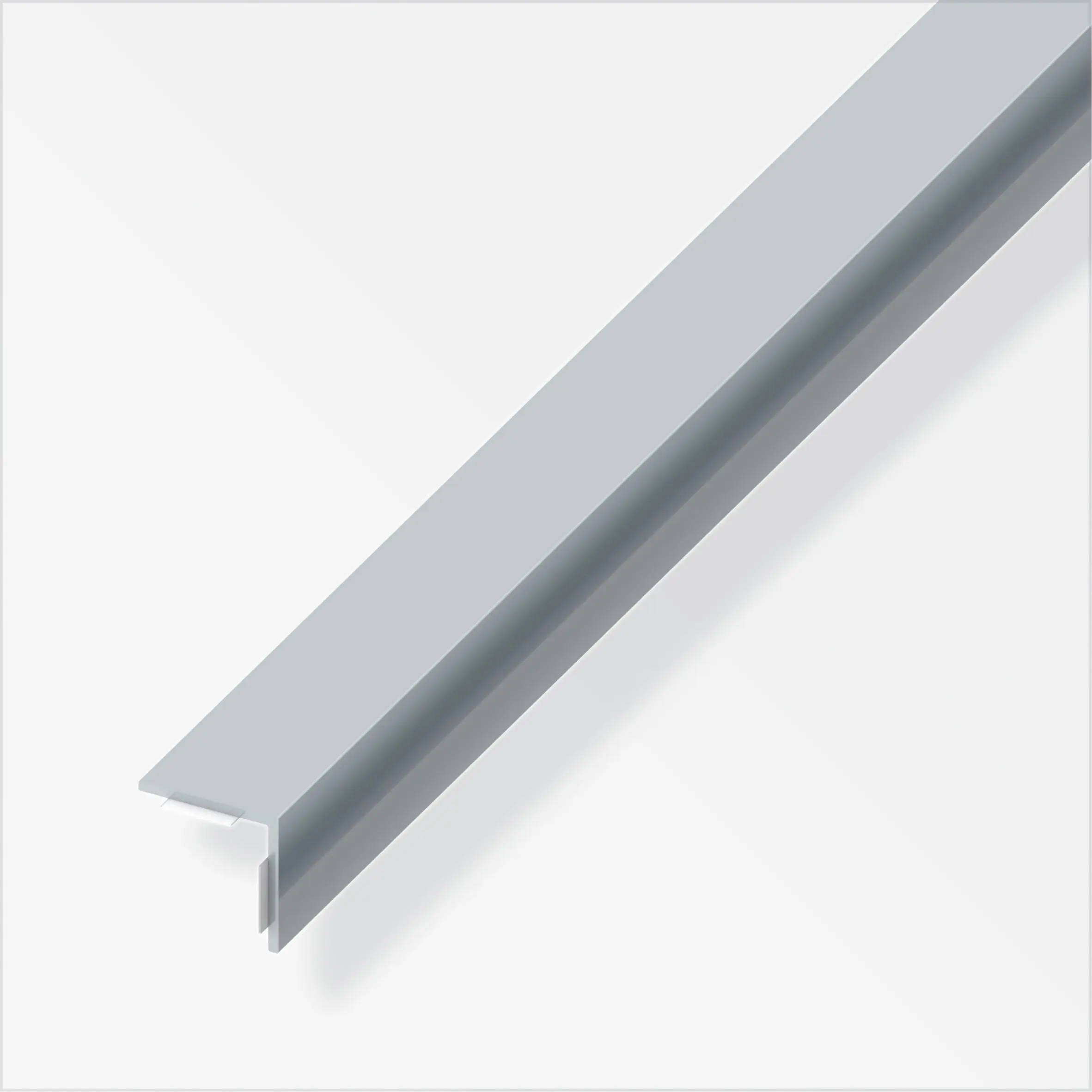 alfer Winkel 2.5 m, 20 x 20 mm PVC (Kunststoff) glatt grau glänzend