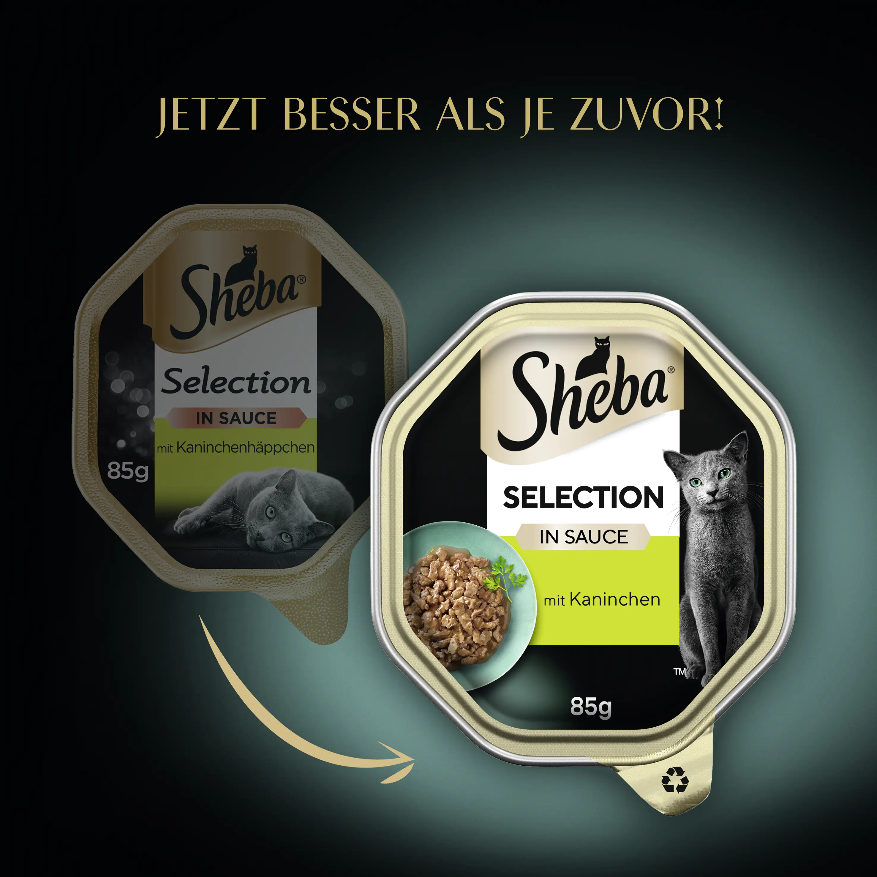 Sheba Selection in Sauce Katzennassfutter Adult 85 g Kaninchenhäppchen