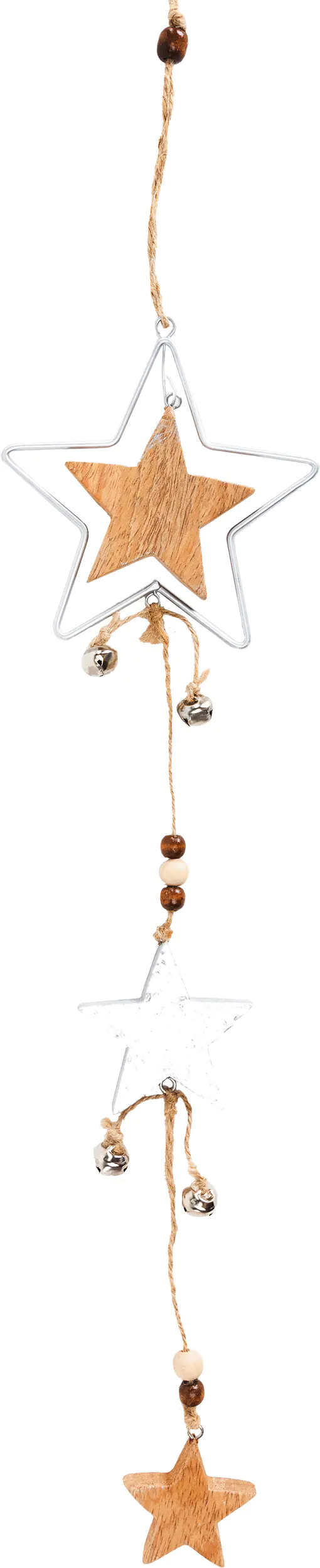 TrendLine Weihnachtsanhänger Holz 60 cm natur-weiß