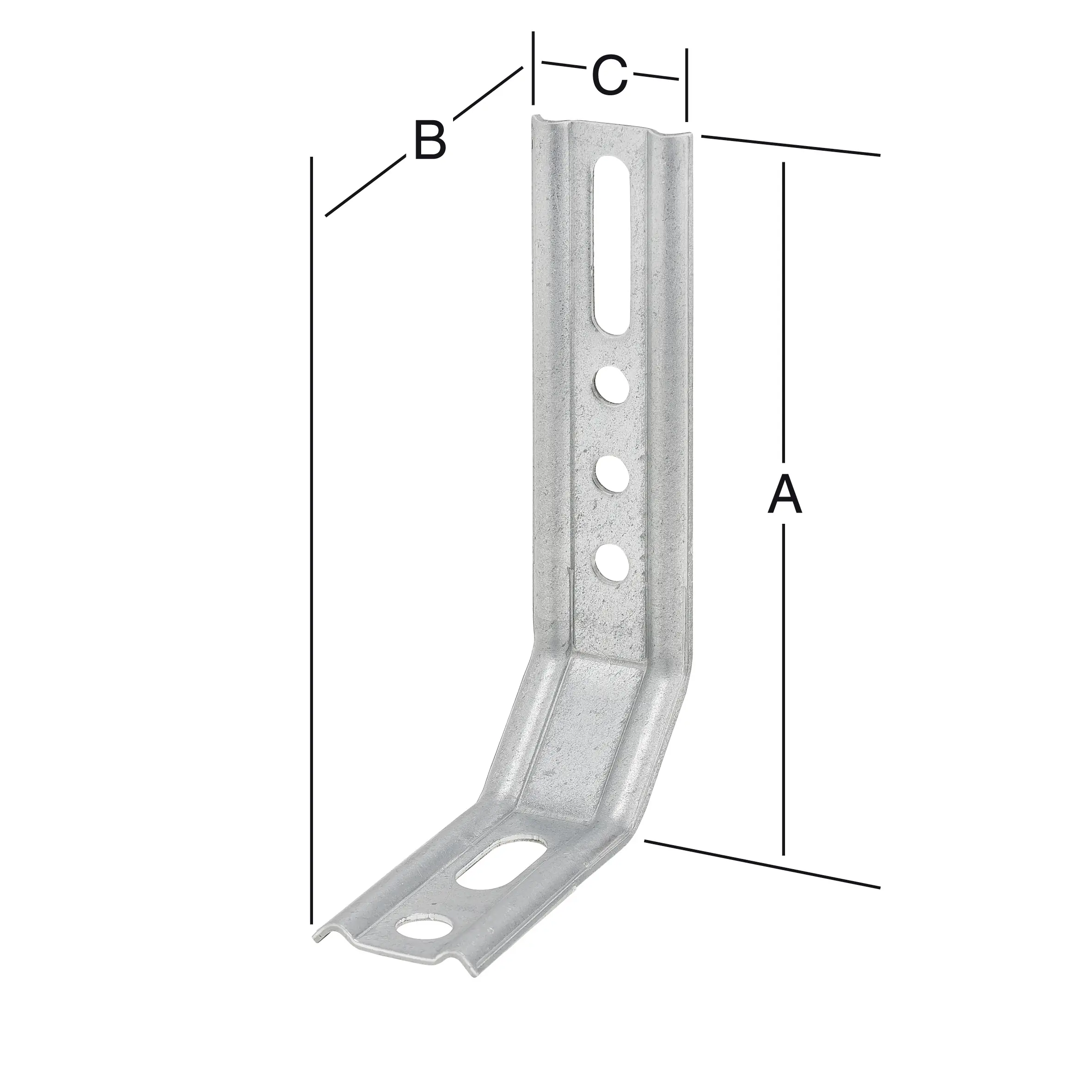 Vormann Verstellwinkel sendzimir verzinkt 110 x 70 x 30 mm