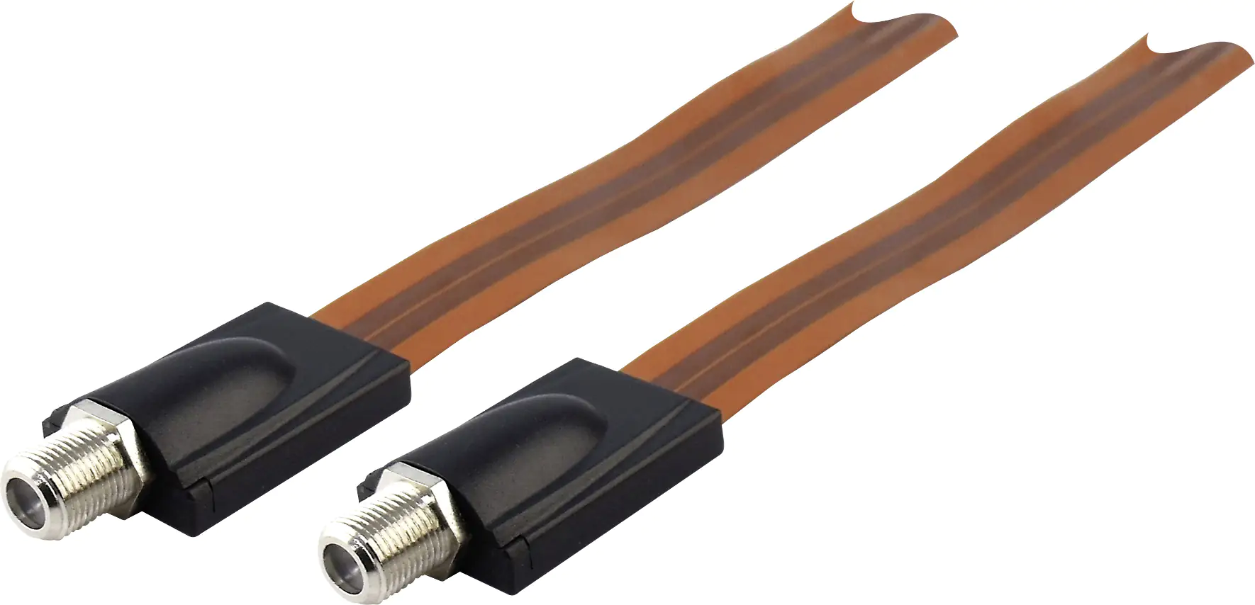 Schwaiger Fensterdurchführung KFF30 531 für Koaxialkabel F schwarz, 0,17m, ultraflach, 1x F Buchse /
