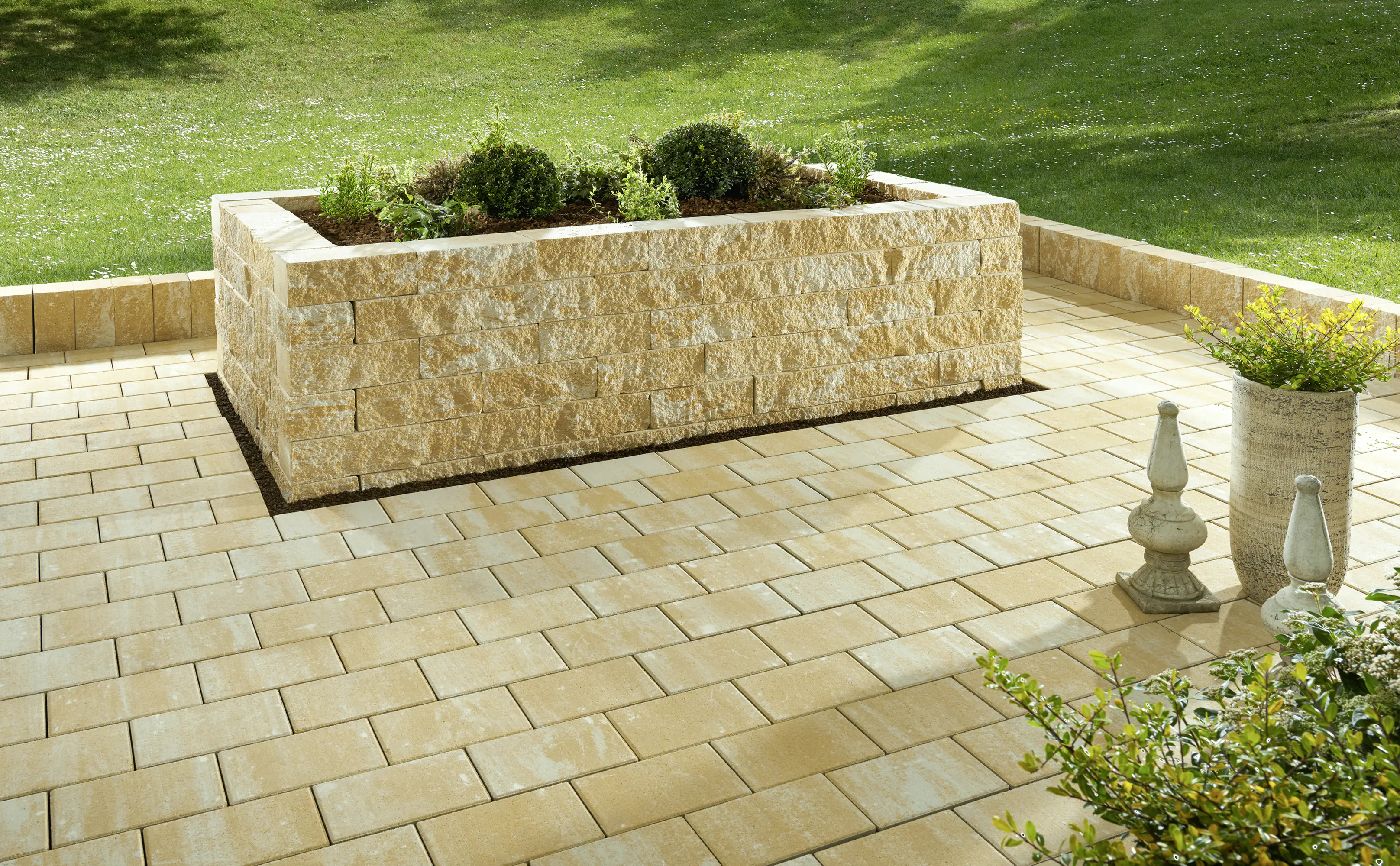 Primaster Hochbeet-Set San Marino 220 x 130 x 72 cm sandsteingelb