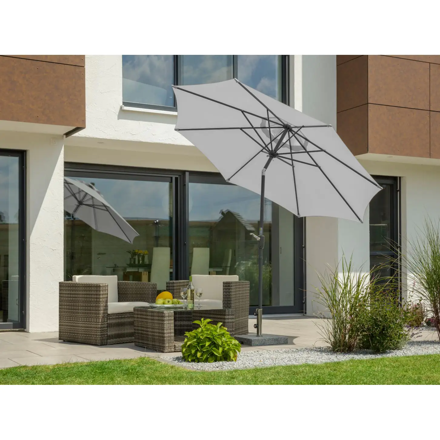 Schneider Sonnenschirm Harlem silbergrau Ø 270 cm