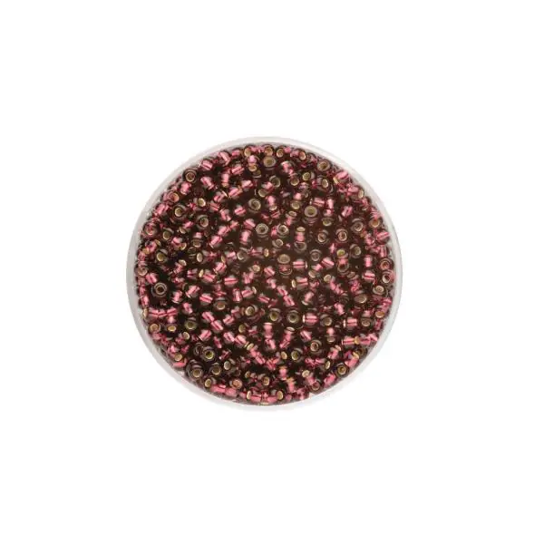 Glorex Rocailles Silbereinzug 2,6 mm 17 g, dunkellila