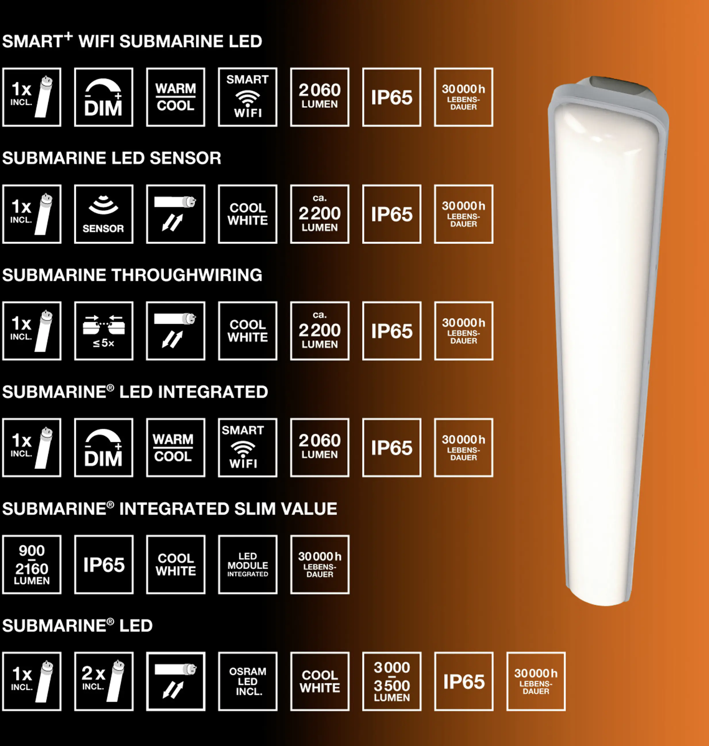 Ledvance LED Feuchtraumleuchte Dampproof Essential 150 cm G13 2x19 W neutralweiß