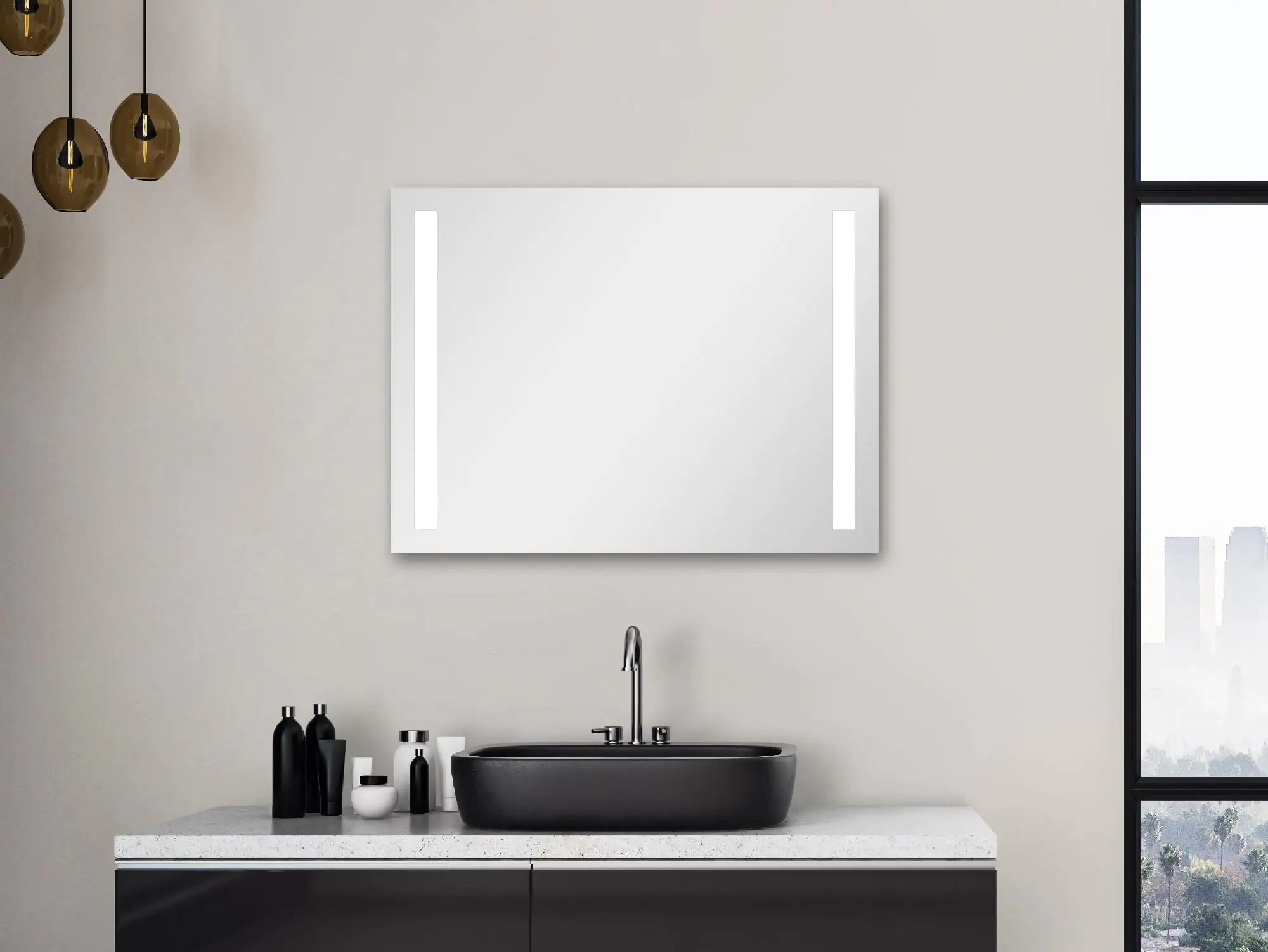 DSK Design LED Lichtspiegel Silver Dream 80x60 cm