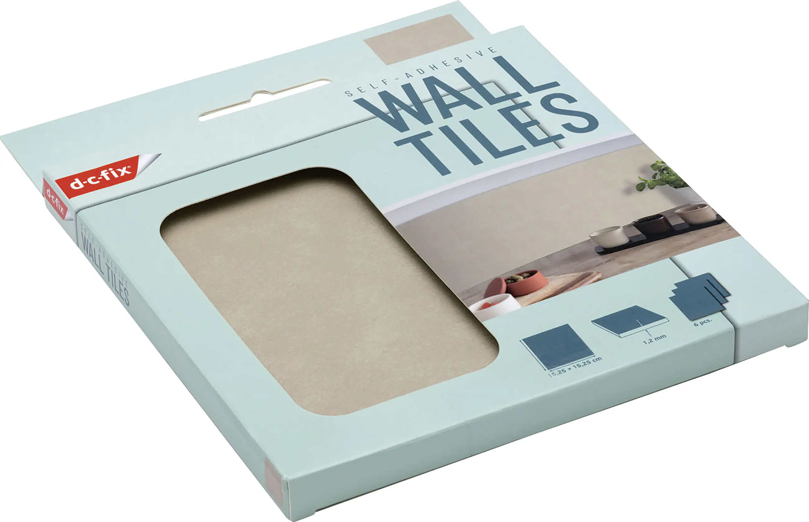 D-c-fix Wandfliesen selbstklebend Beige 6er Set 15 x 15 cm