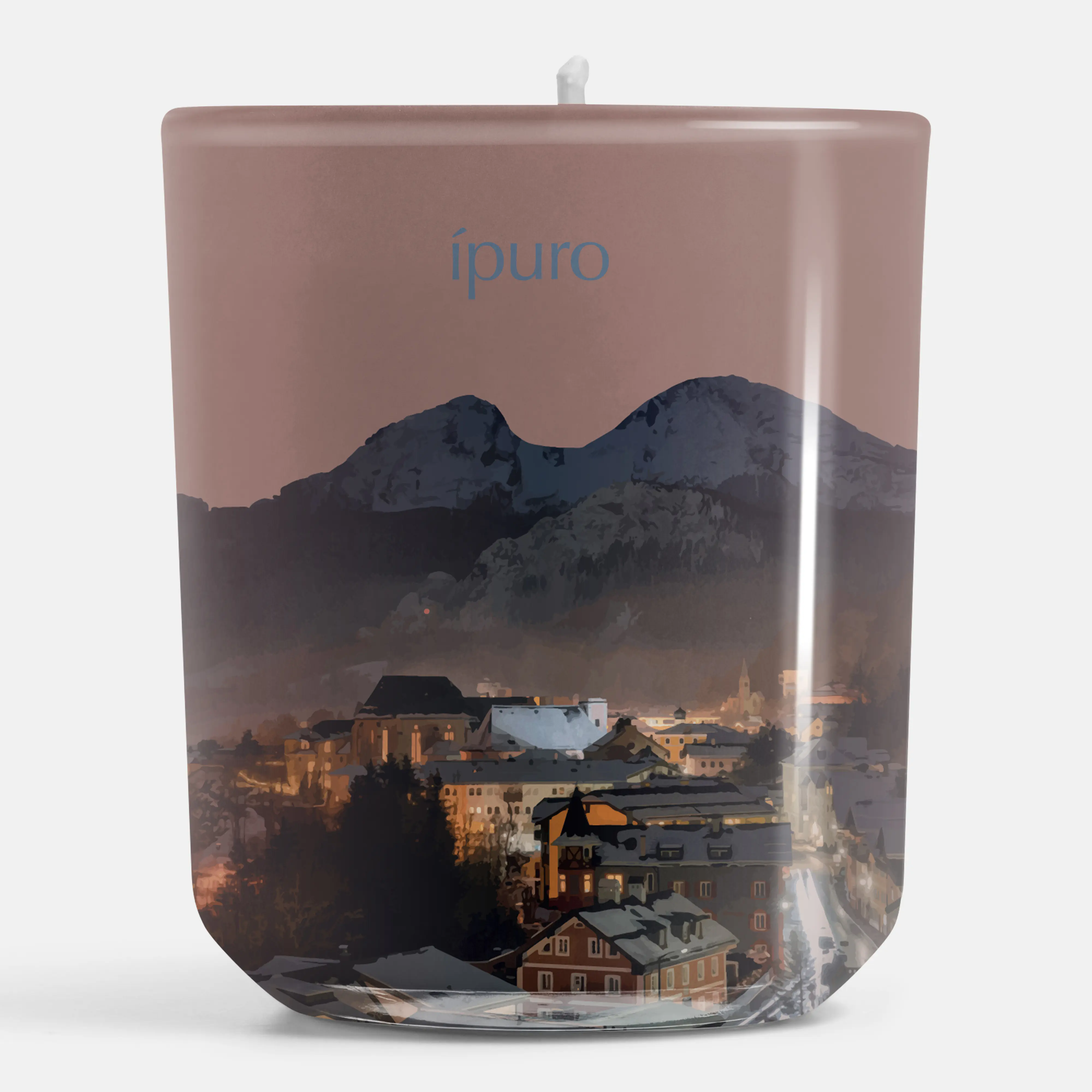 ipuro Duftkerze im Glas Kitzbühel Vibes Ø 9 x 9 cm weiß