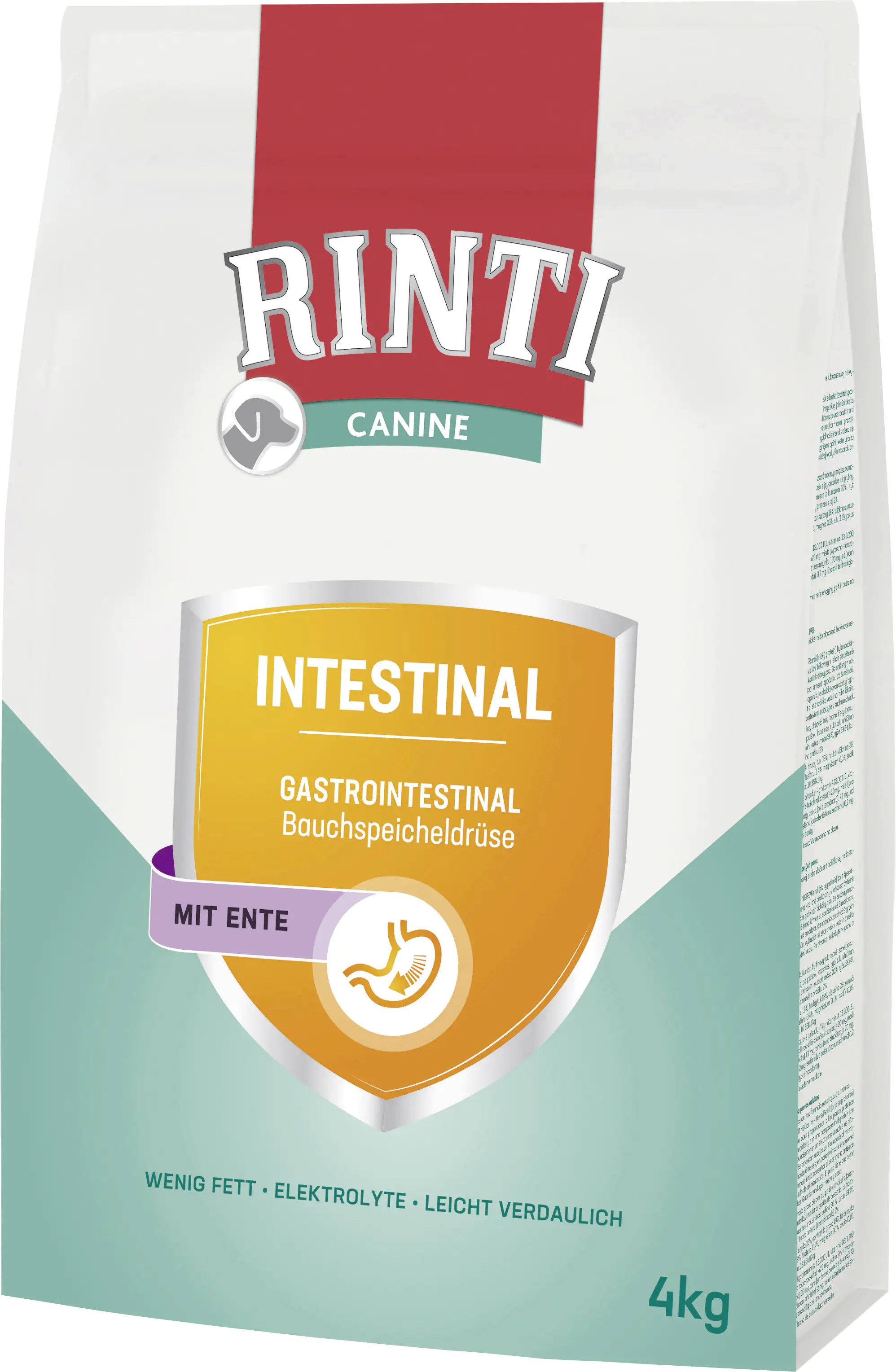 Rinti Canine Hundetrockenfutter Adult Light 4 kg Ente 