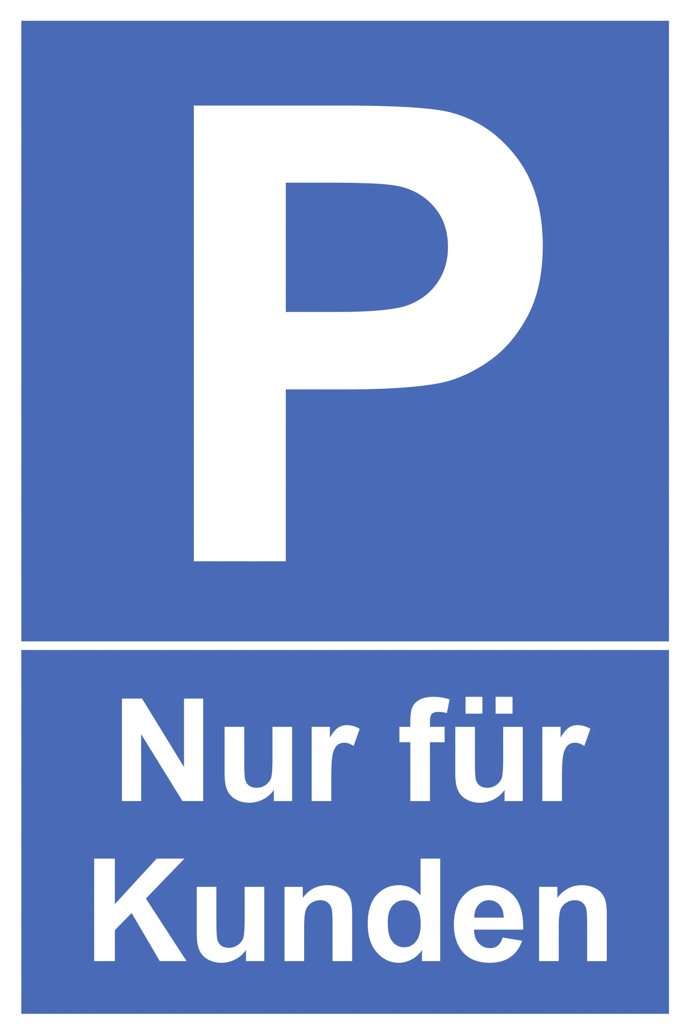 Metafranc Hinweisschild P-Nur für Kunden 200 x 300 mm