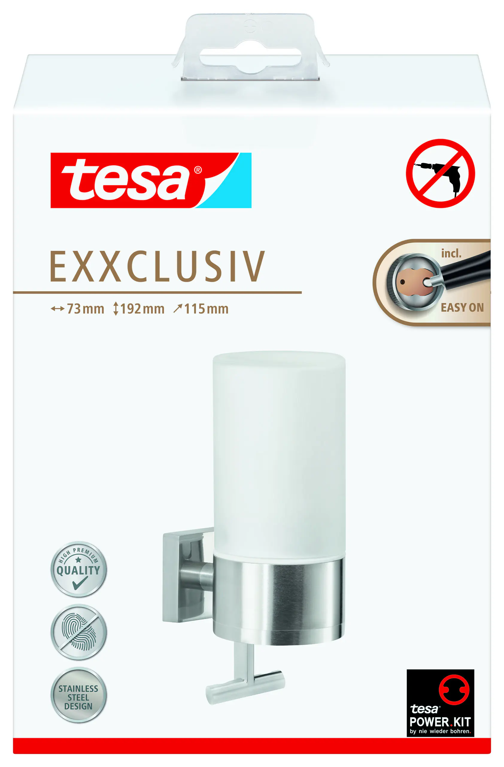 tesa Seifenspender Exxclusiv Edelstahloptik