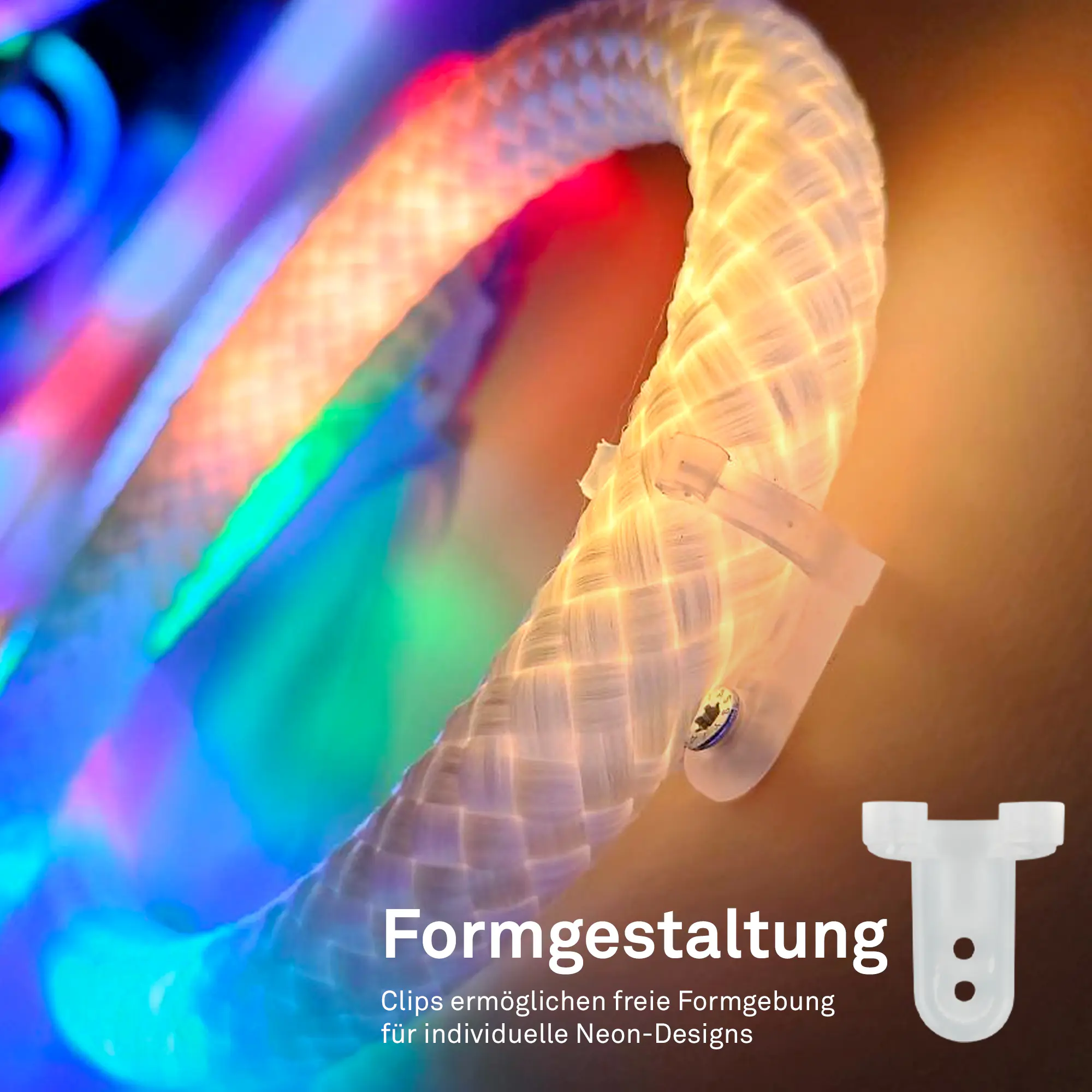 Briloner LED-Lichtschlauch RGBIC mit Musiksensor 5 m dimmbar weiß