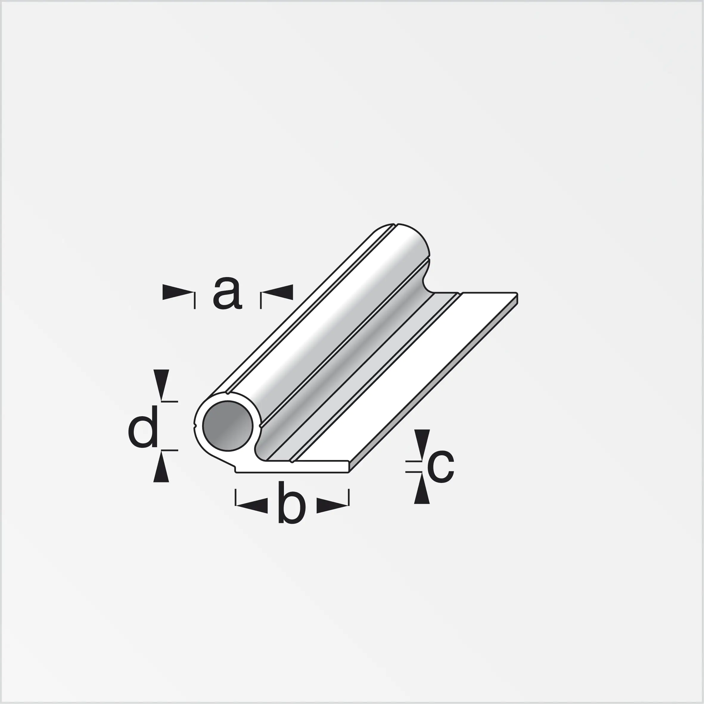 alfer Rohr, 1 Schenkel kurz Ø 7.5 mm Aluminium roh gleitgeschliffen