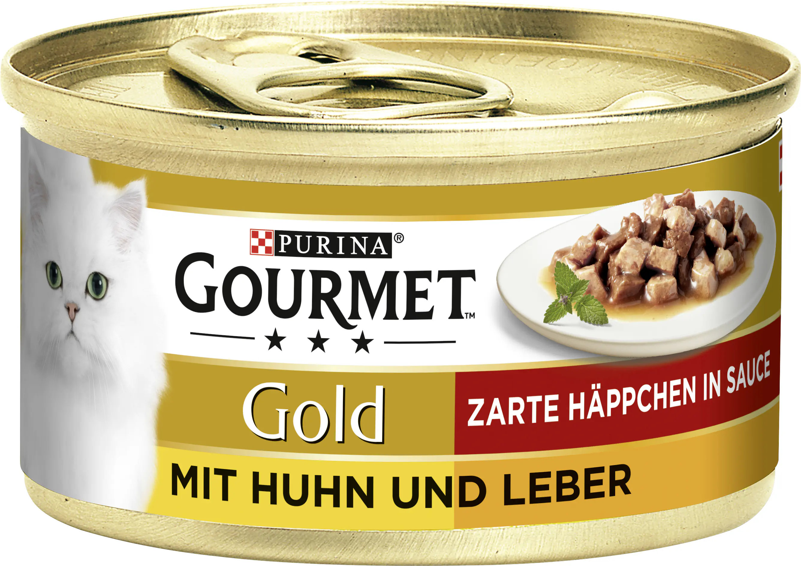 Gourmet Gold Zarte Häppchen in Sauce mit Huhn und Leber 85 g