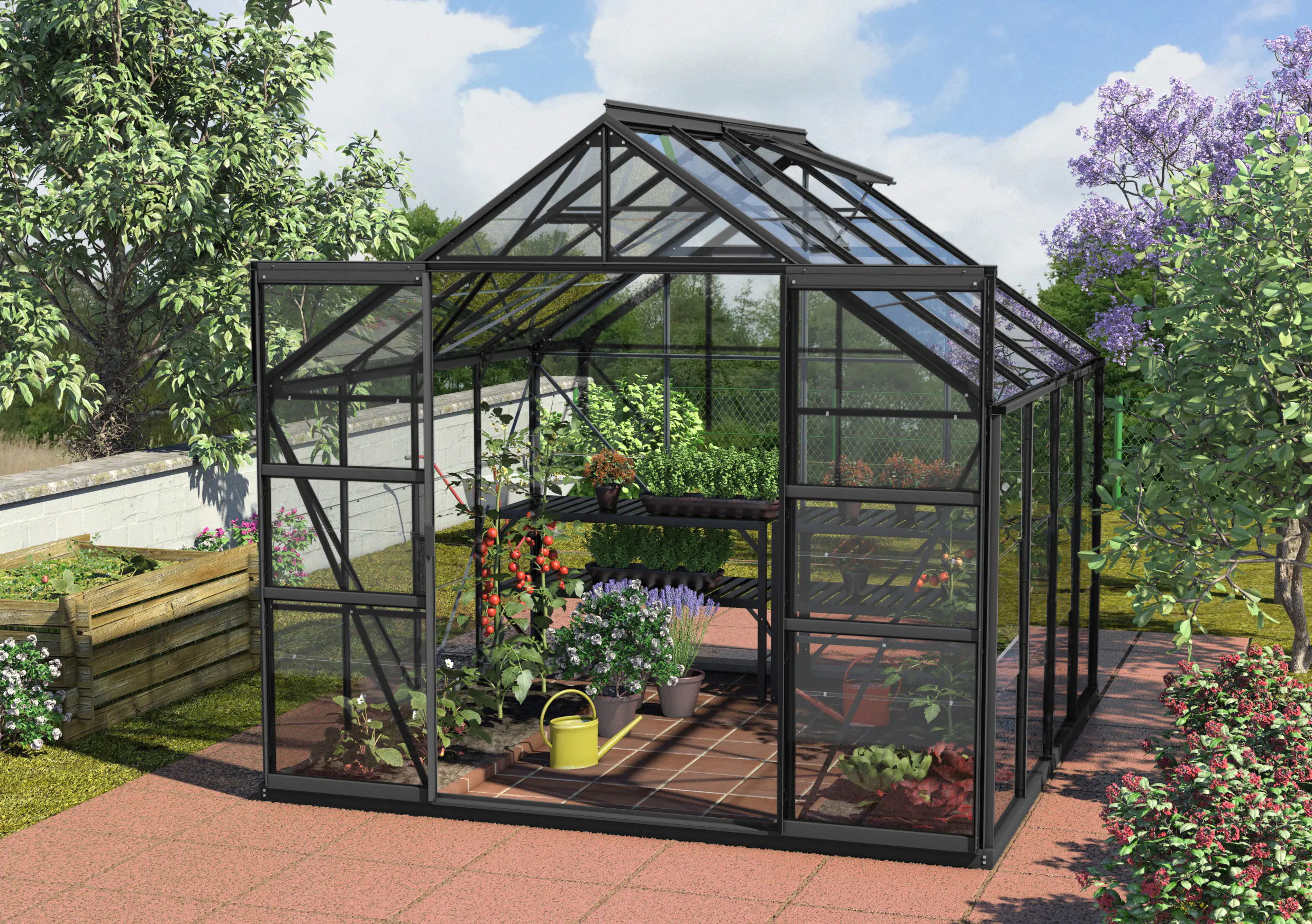 Vitavia Gewächshaus Mars 6700 254 x 254 cm 3 mm ESG
