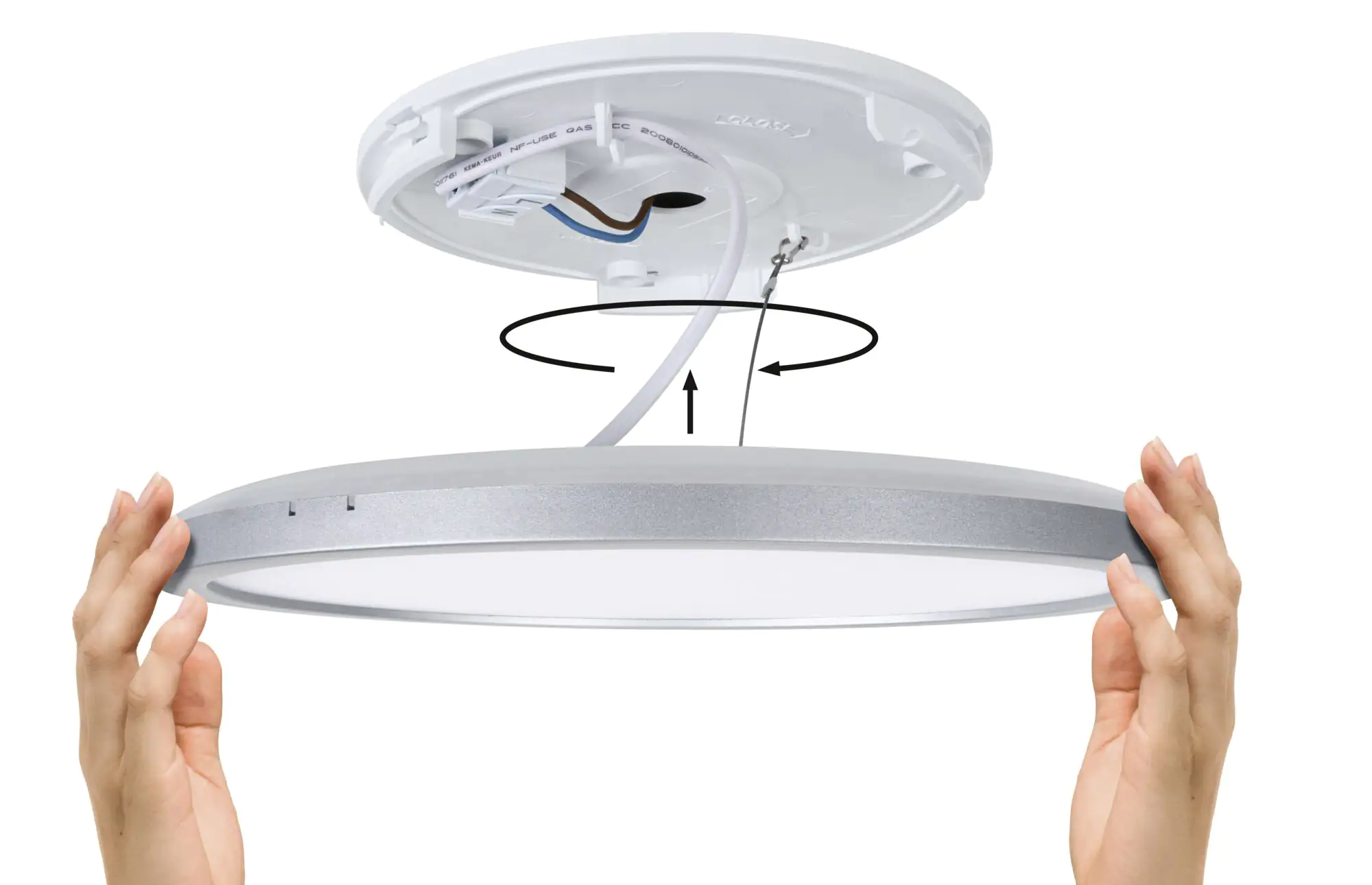 Paulmann LED Deckenleuchte Atria Shine Backlight Holzoptik Ø 19cm