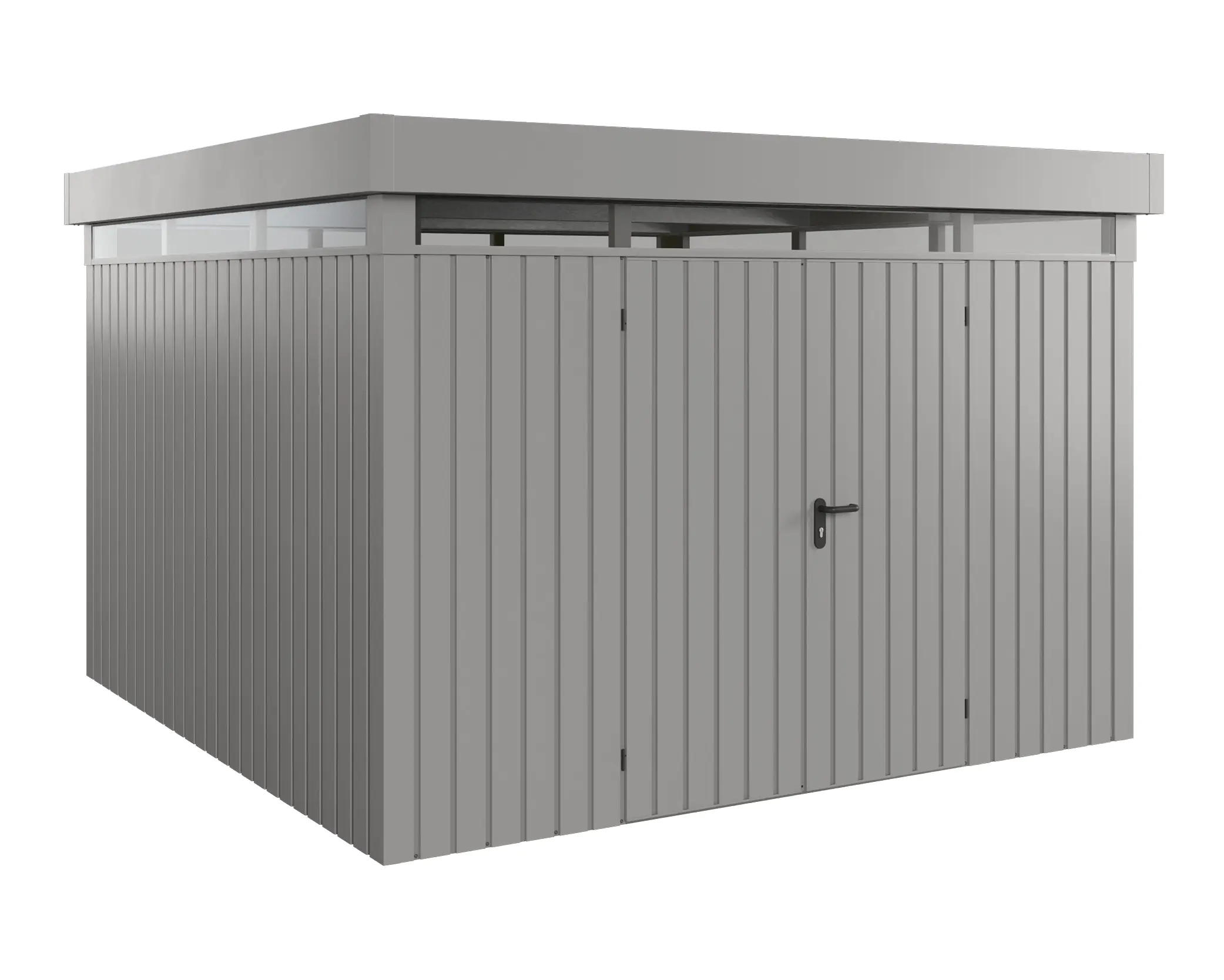 EcoStar Metallgerätehaus Euroline EFD14 LB graualuminium 310 x 310 cm 2-flg.