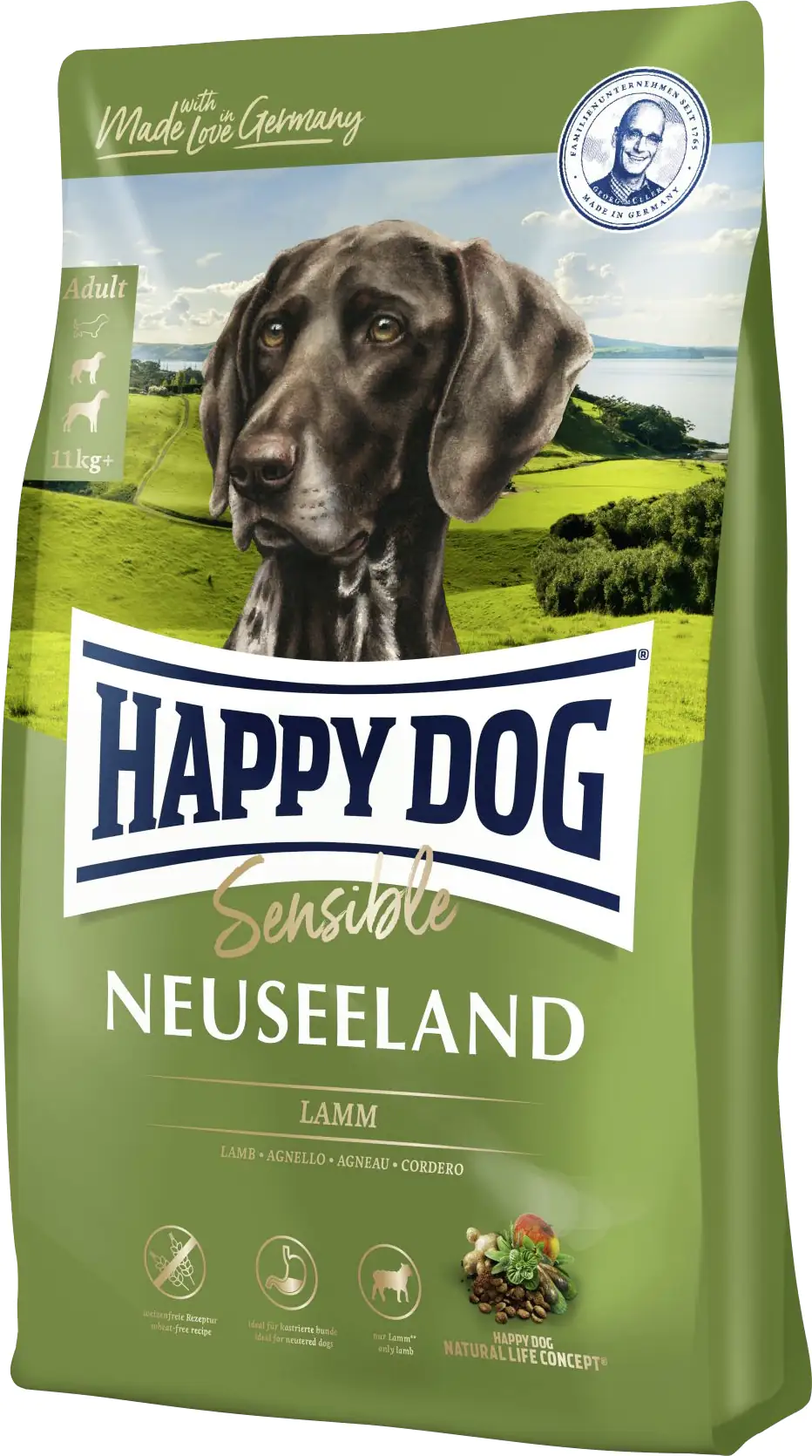 Happy Dog Neuseeland Hundetrockenfutter Adult 4 kg Lamm & Reis 