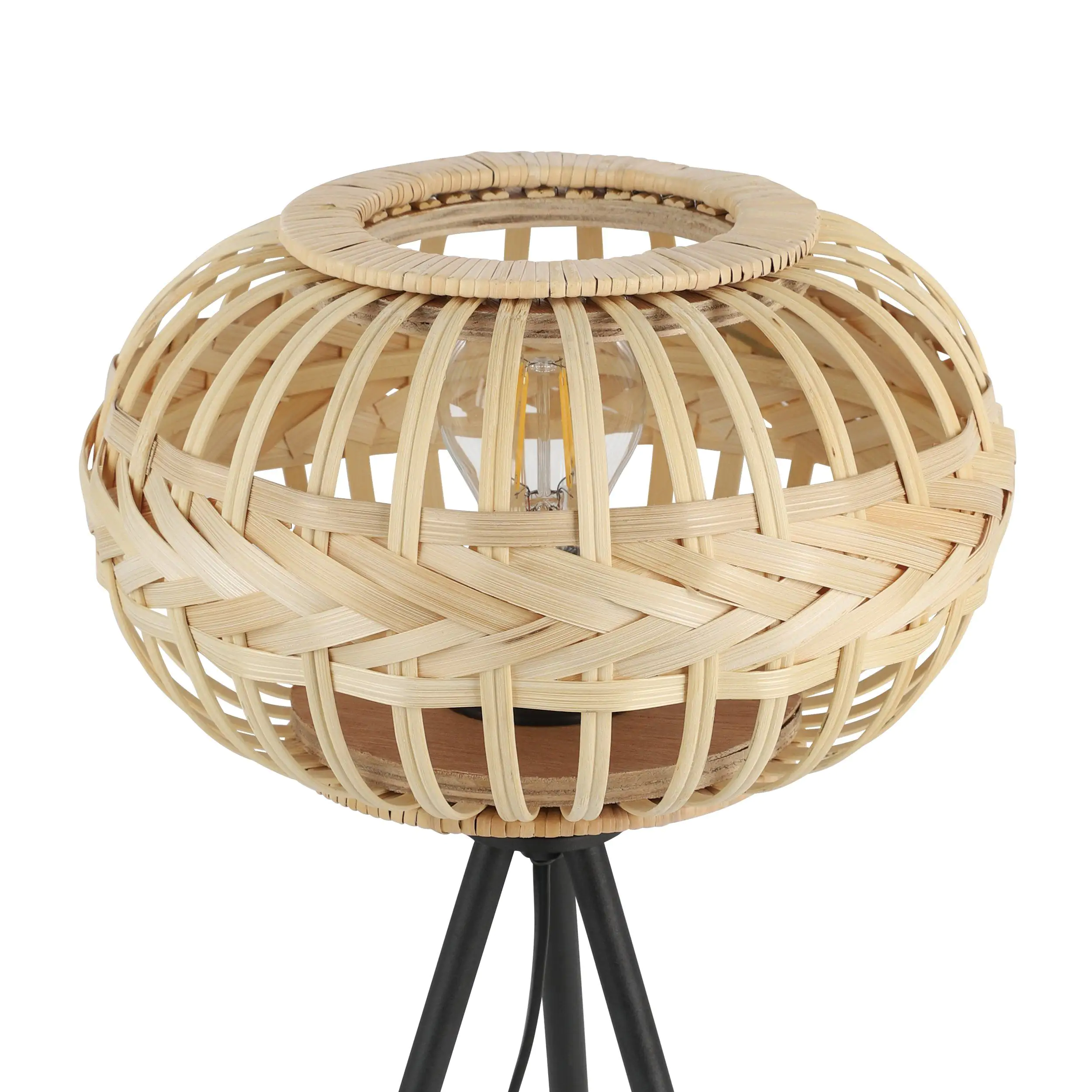 Eglo Tischlampe Amsfield 41 x 26 cm schwarz/natur