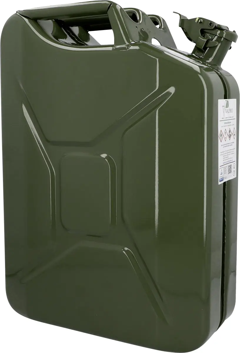 Unitec Benzinkanister 20 Liter  Stahlblech olivgrün